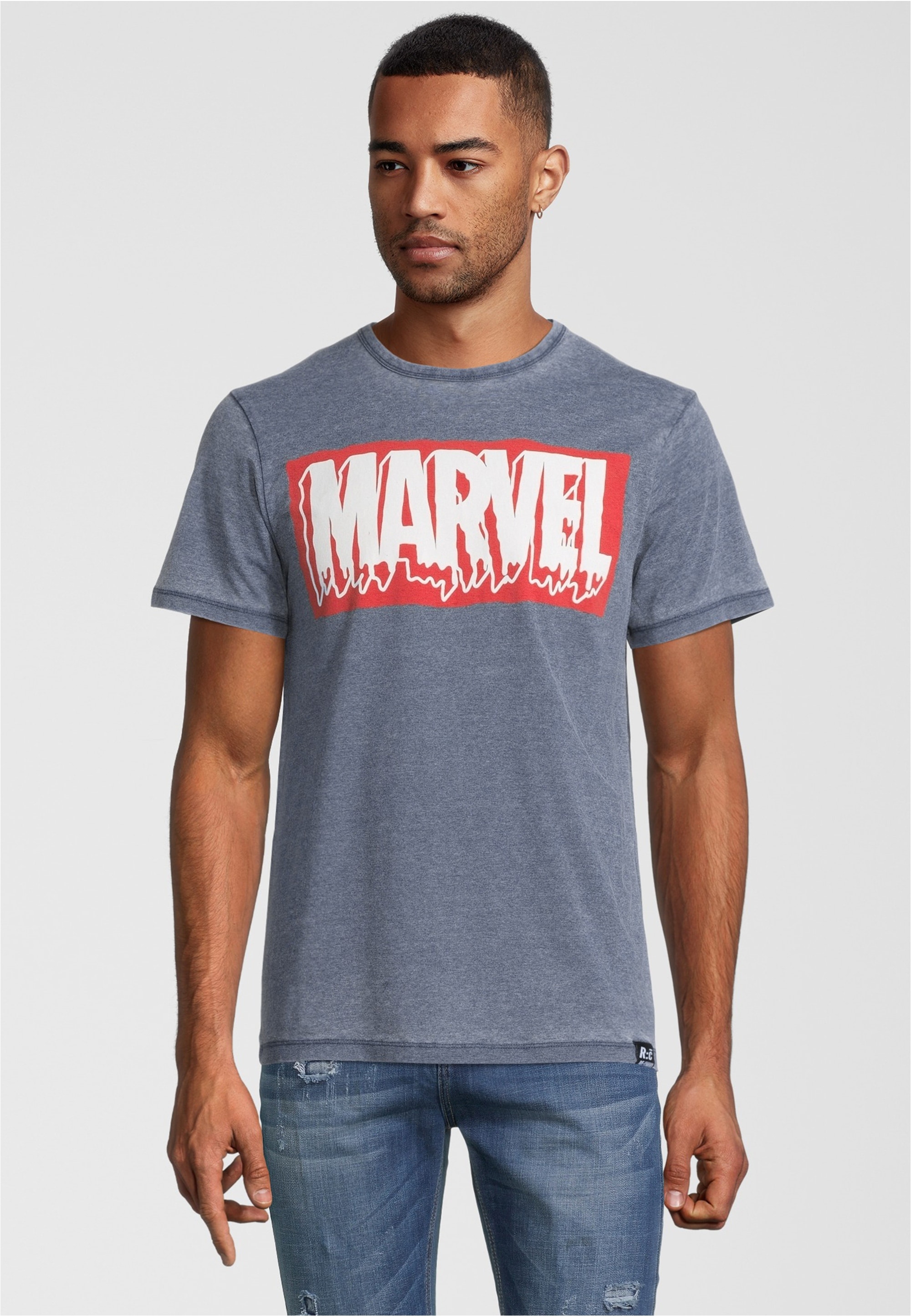 Recovered T-Shirt "Marvel Slime Logo Vintage" 1 Stk. mit Marvel Logoprint