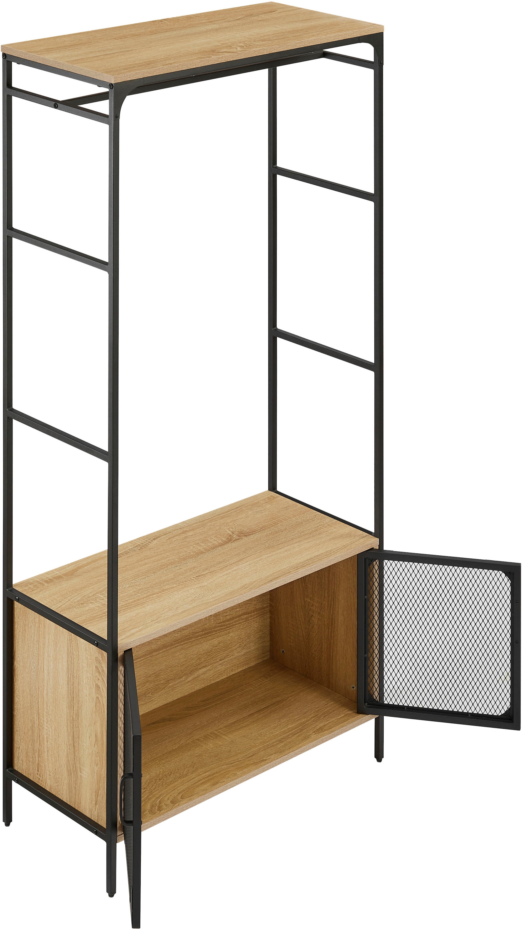 OTTO home Regal »Amance« robust, natürliche Materialien, Metallgestell, Höhe 177 cm