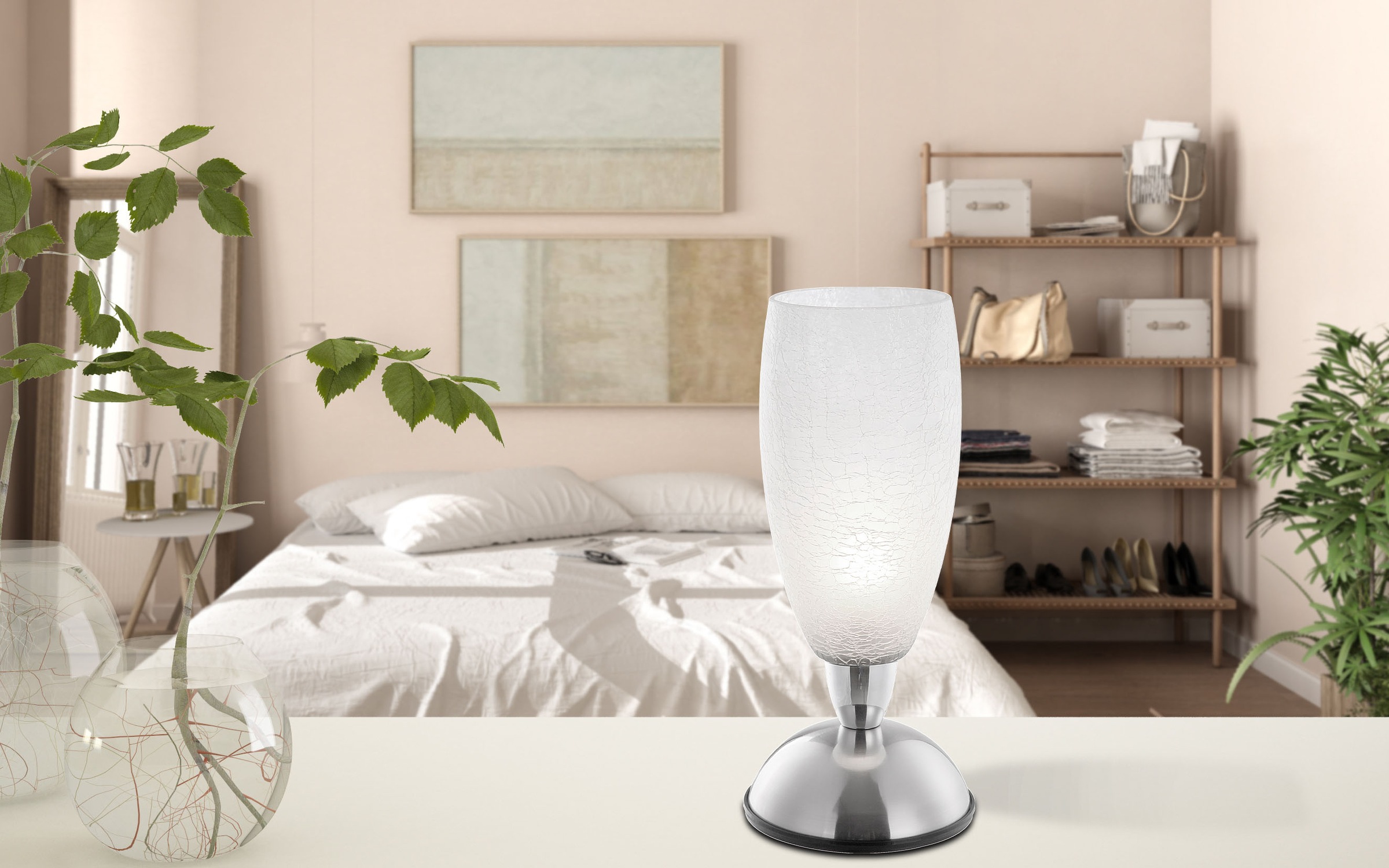 GLOBO LIGHTING Tischleuchte »AURIGA« E14 1 Stk. Tischlampe Nachttischlampe Deko-Tischleuchte Schlafzimmer