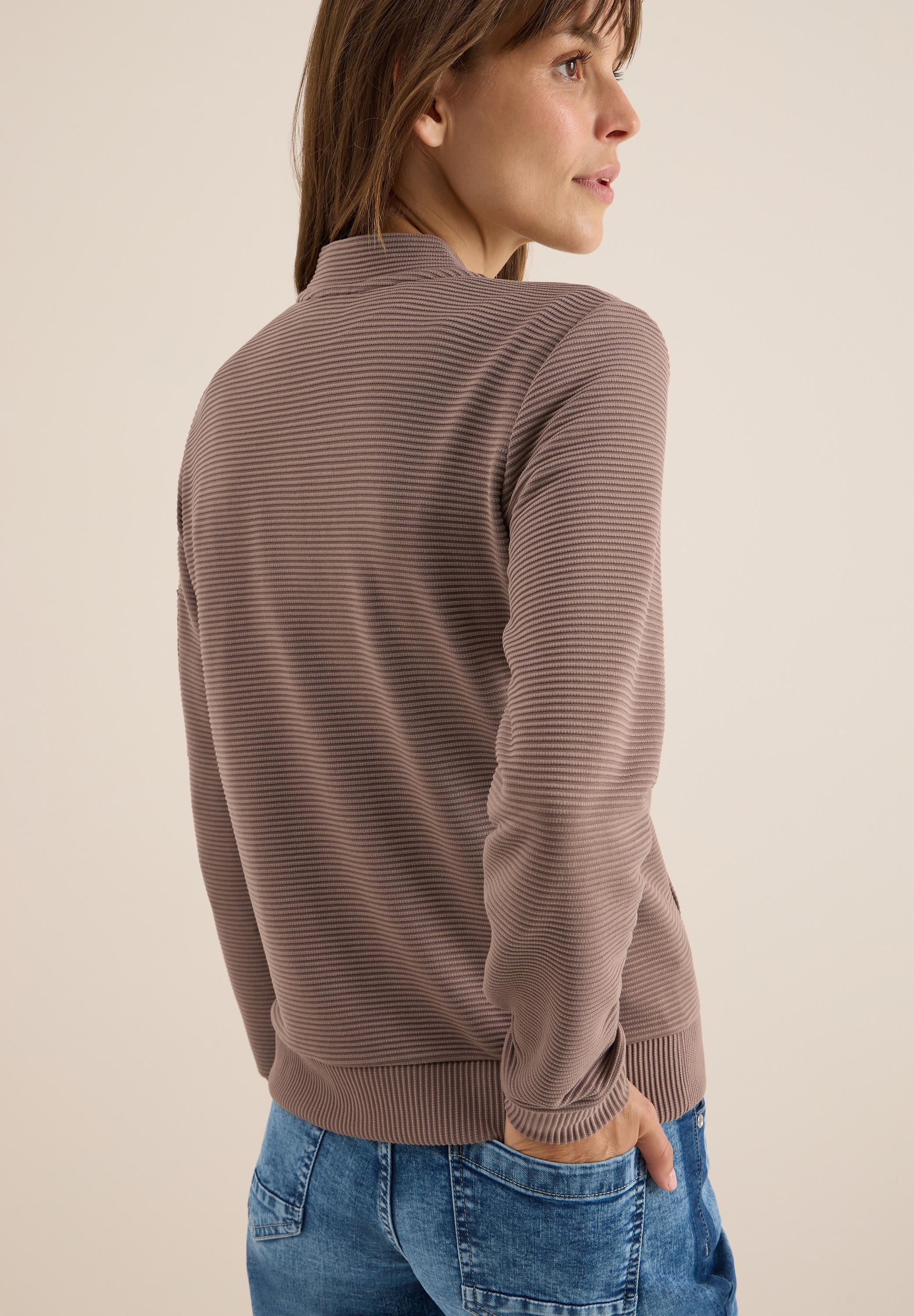 Cecil Blouson, mit Reißverschluss, im Ottoman-Look