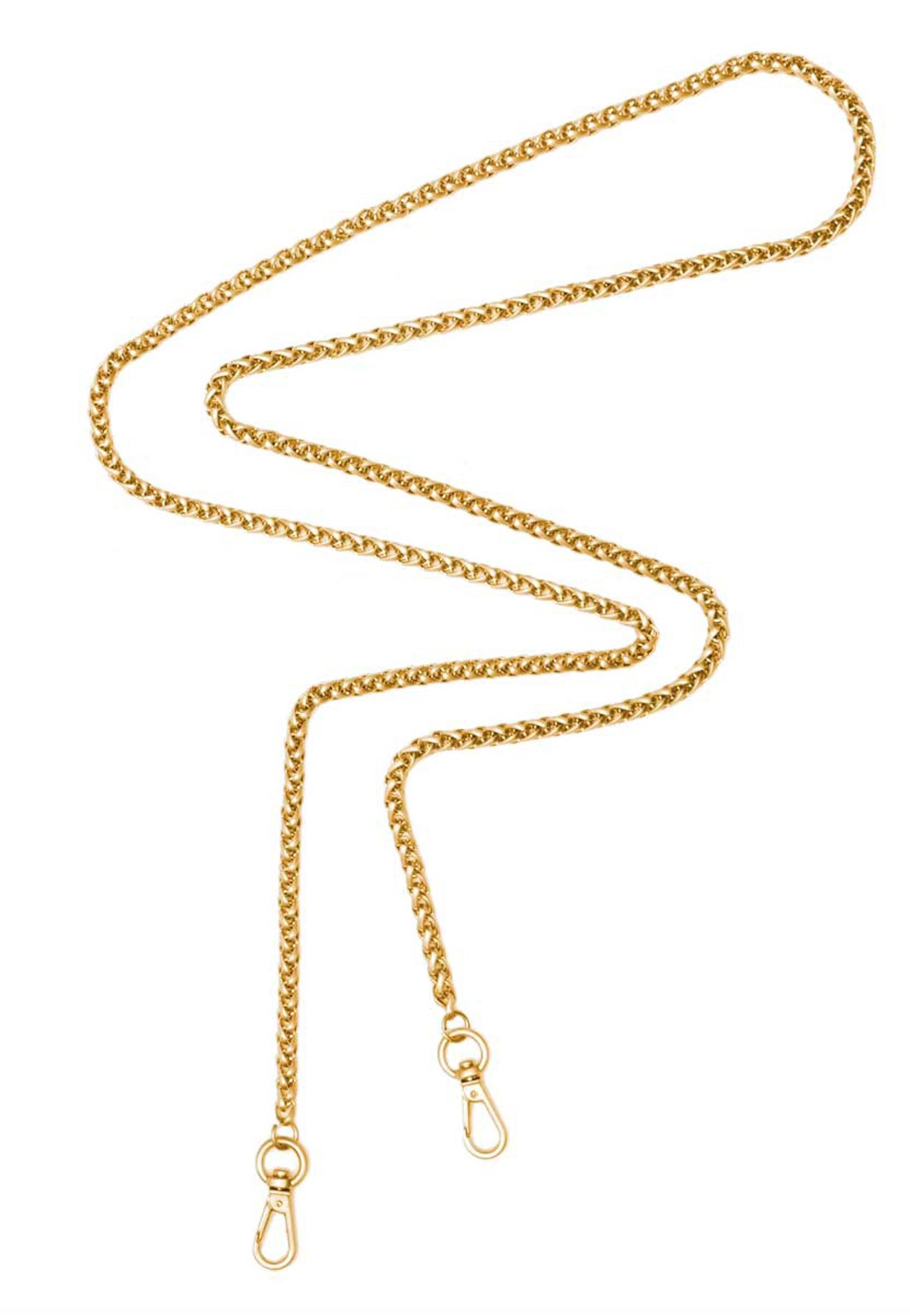 GRETCHEN Damen Schulterriemen "Schulterkette", gold, B:0,5cm H:0,5cm, Taschenanhänger, aus galvanisiertem Metall