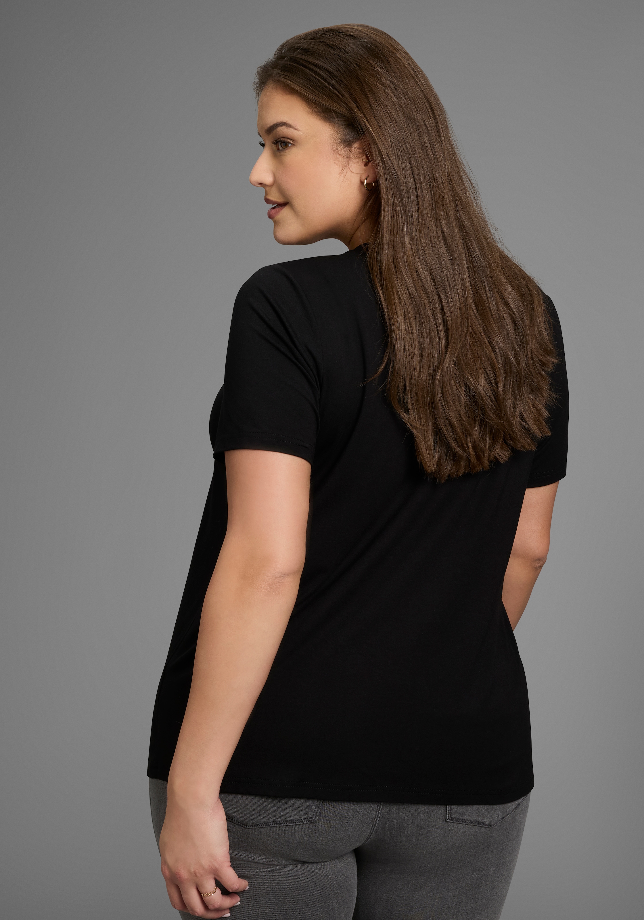 Laura Scott CURVE T-Shirt, mit V-Ausschnitt - GROSSE GRÖSSE
