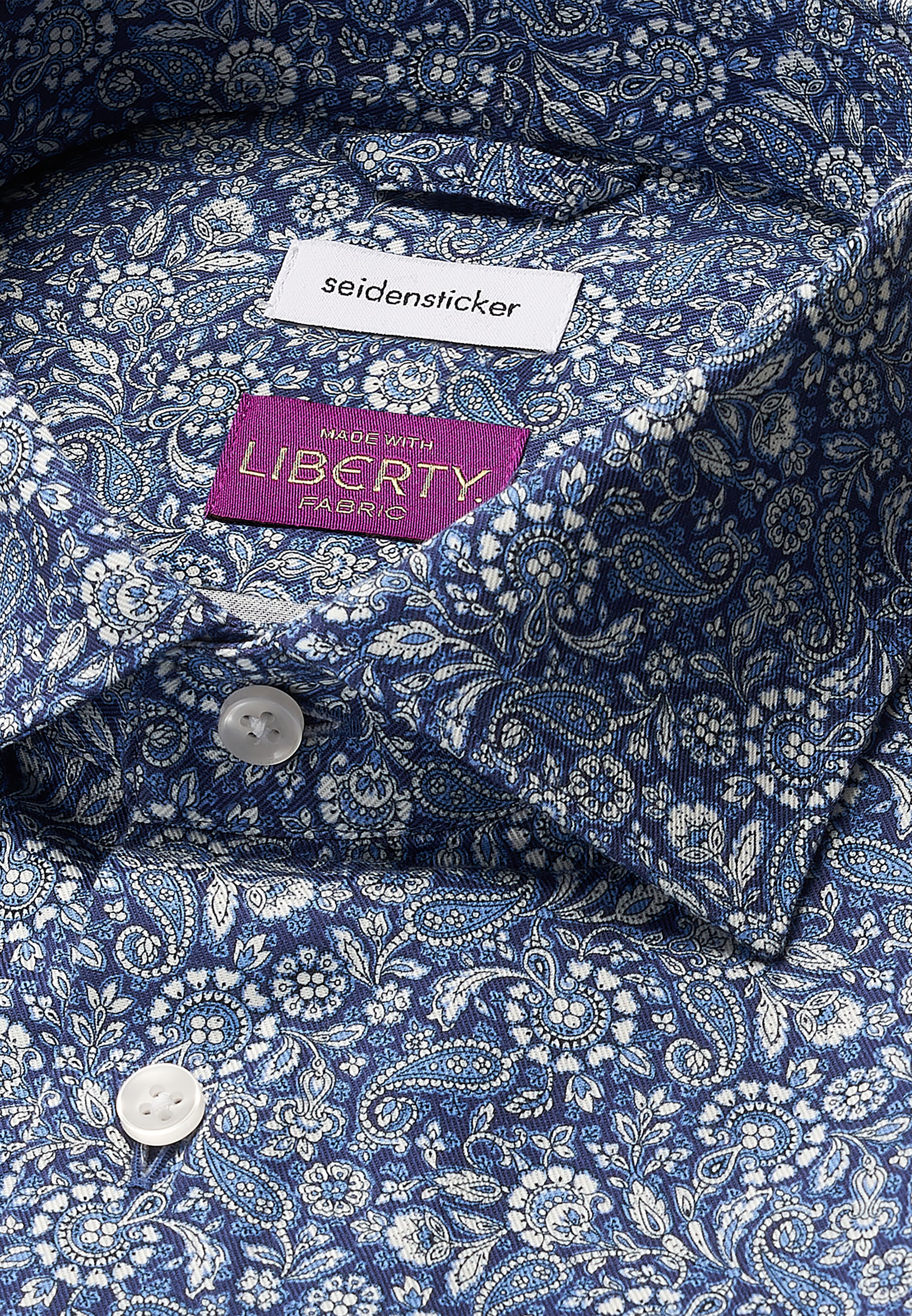 seidensticker Businesshemd »Schwarze Rose«, Shaped 1/1 Kentkragen Paisley
