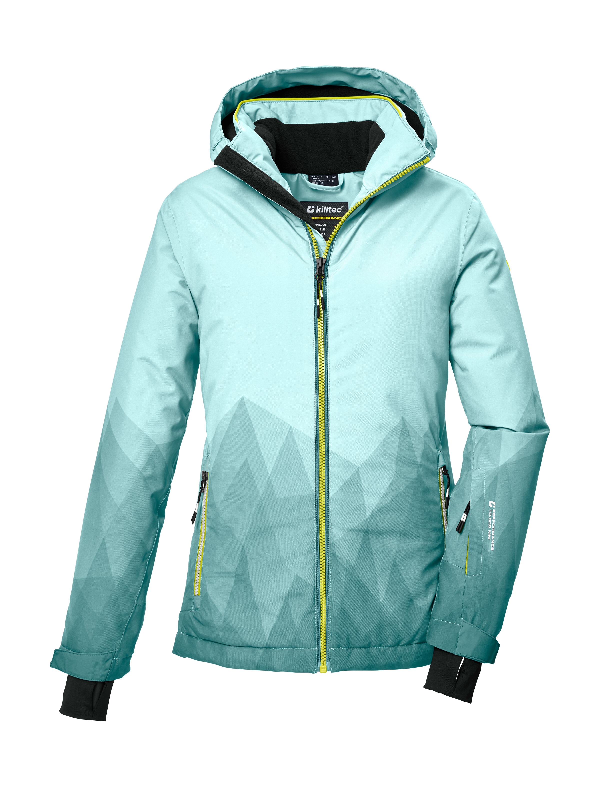 Killtec Skijacke "KSW 328 GRLS SKI JCKT" Wasser- und winddichte Mädchen-Winterjacke mit verstellbarer Kapuze