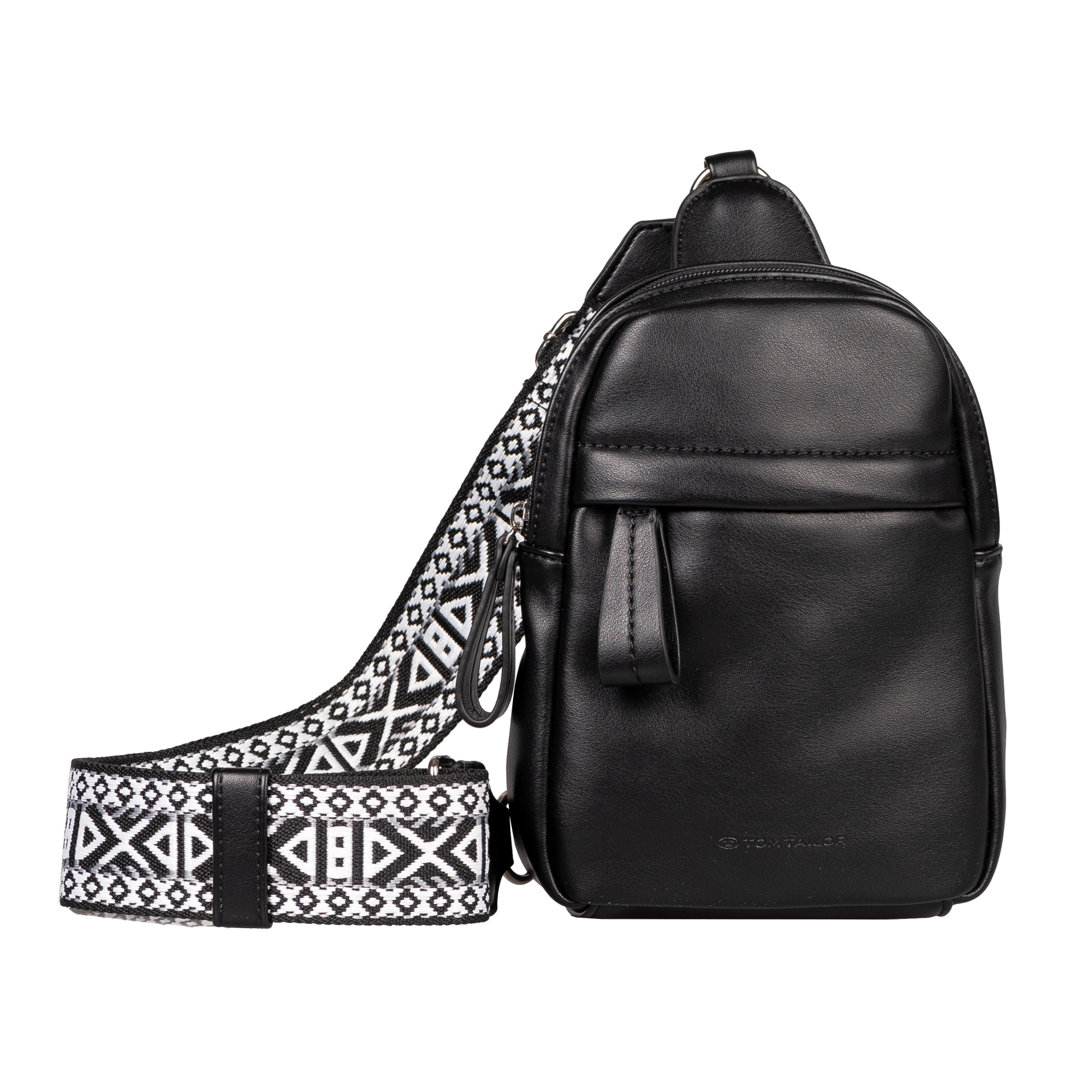 TOM TAILOR Cityrucksack "Palina" aus weichem Lederimitat mit effektvollem Schulterriemen