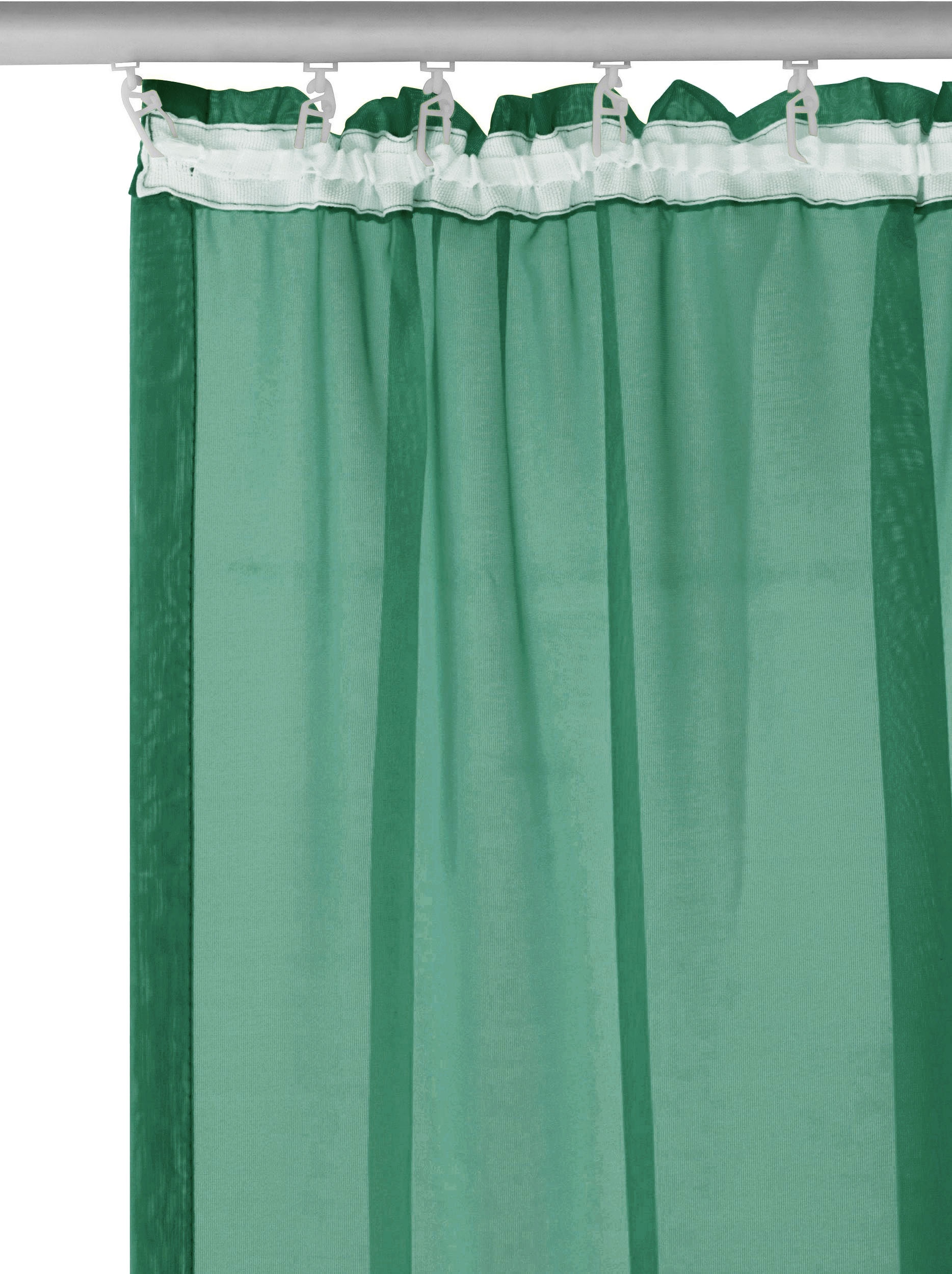 my home Gardine »XANA mit Ösen, Kräuselband oder Schlaufen«, (1 St.), Bestseller, einfarbig, 1 bzw. 2 Schals, pflegeleicht, Schal