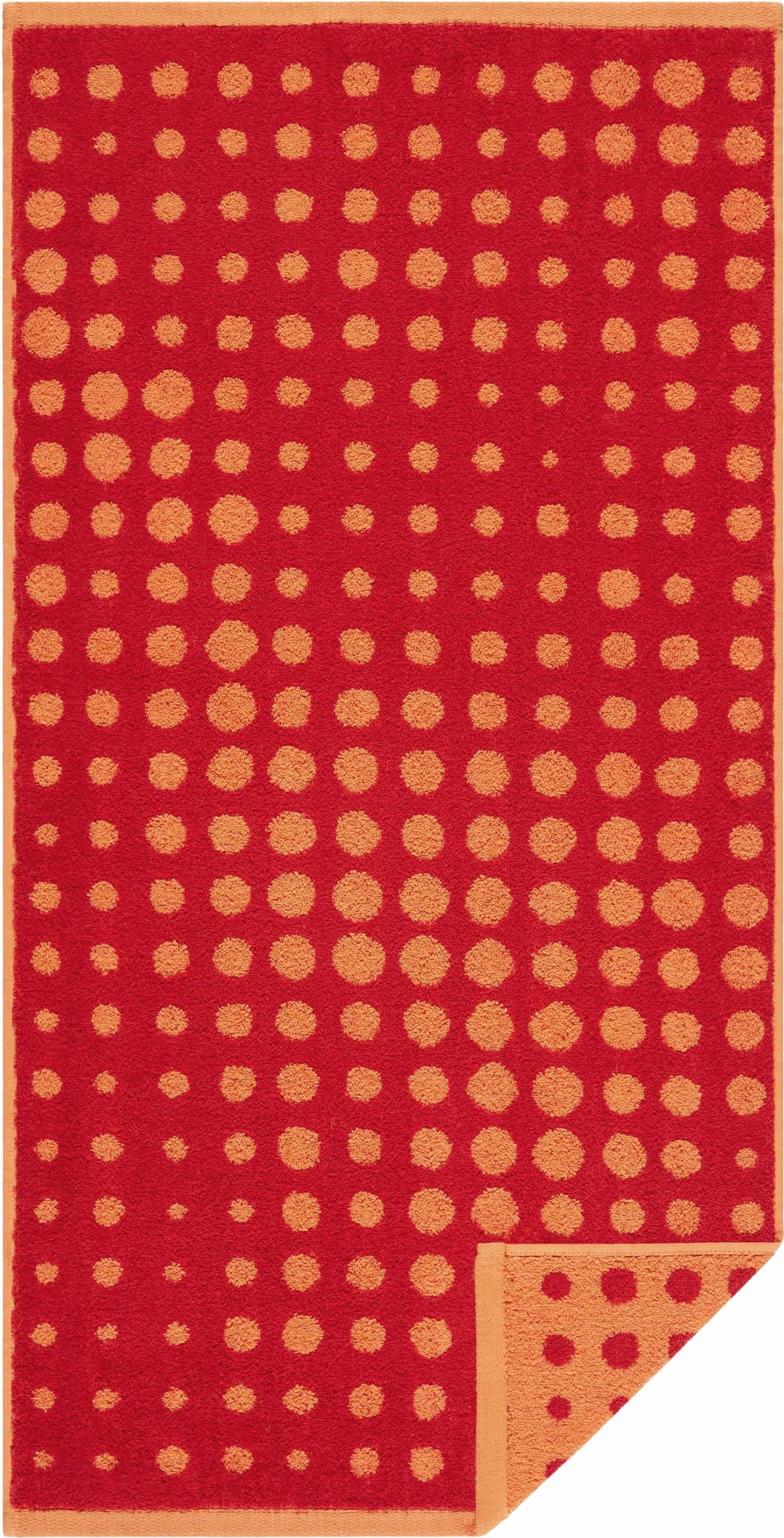 Egeria Badetuch "DOT", (1 St., Badetuch 70 x 140 cm), Double Face mit Punkten, reine Baumwolle