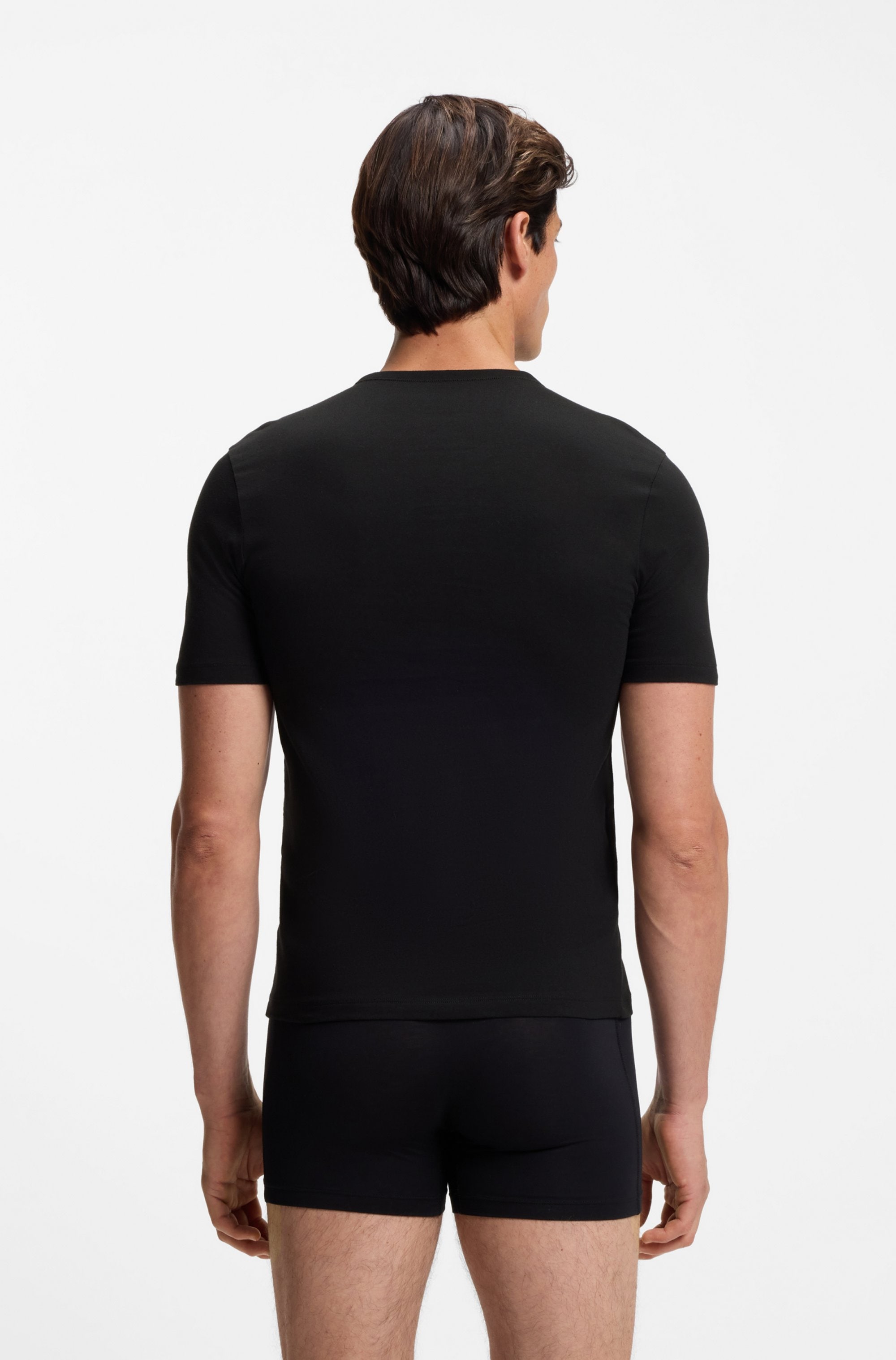 BOSS T-Shirt »TShirtRN 3P Classic« Packung, 3 tlg. mit BOSS Stickerei