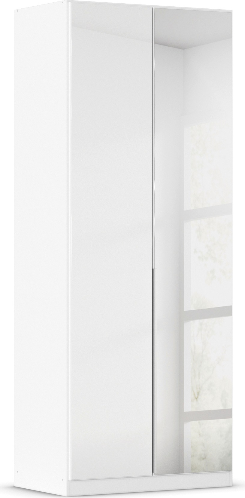 OTTO home Drehtürenschrank "Kleiderschrank Schrank Garderobe AGORDO mit Glasfront und Spiegel" in zwei Griff-Farben, Breiten 91-405 cm, durchdachte Innenausstattung, in 8 Breiten und 2 Höhen MADE IN GERMANY