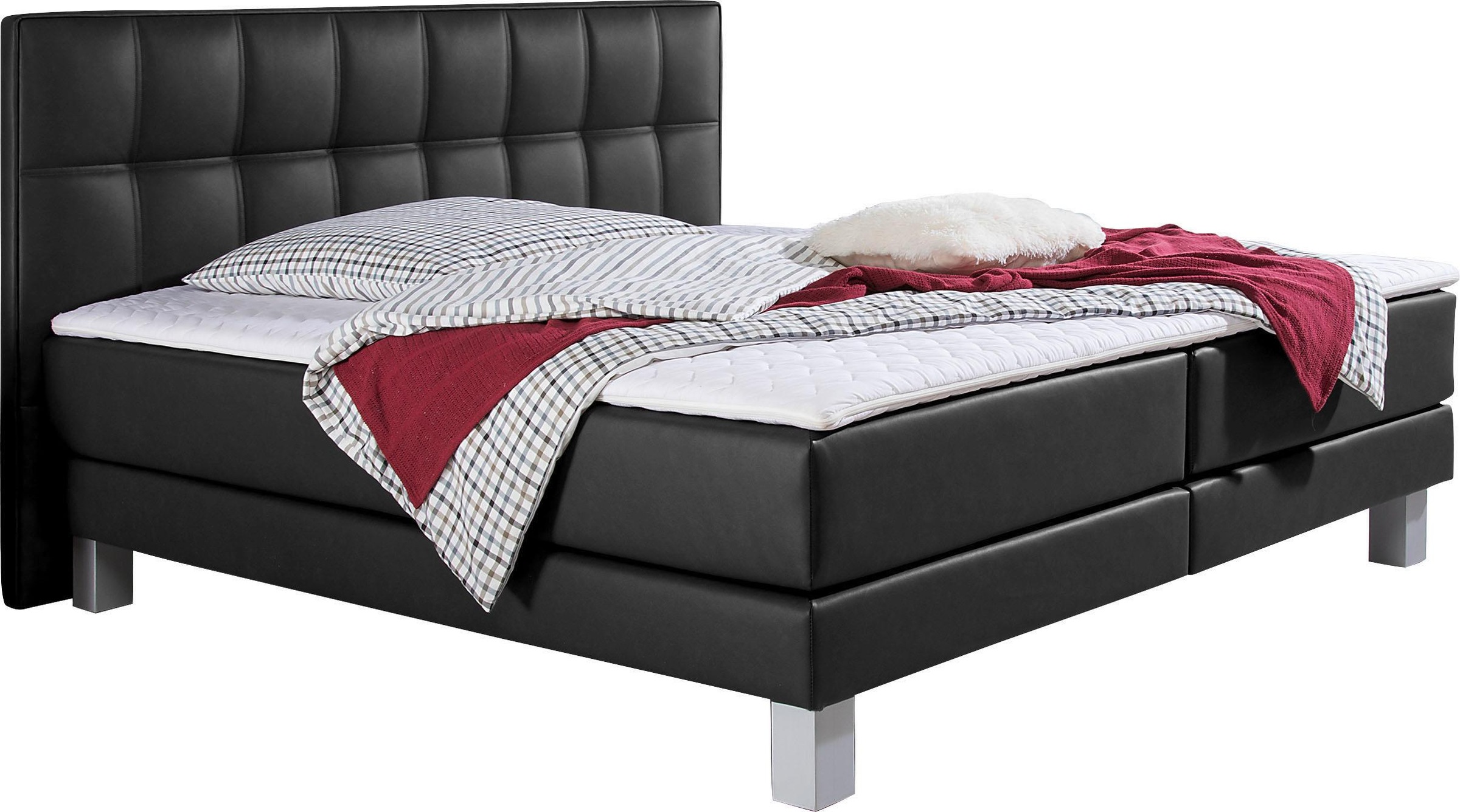 Home affaire Boxspringbett "Tavira" in 4 Breiten, 4 Farben und 3 Matratzena günstig online kaufen