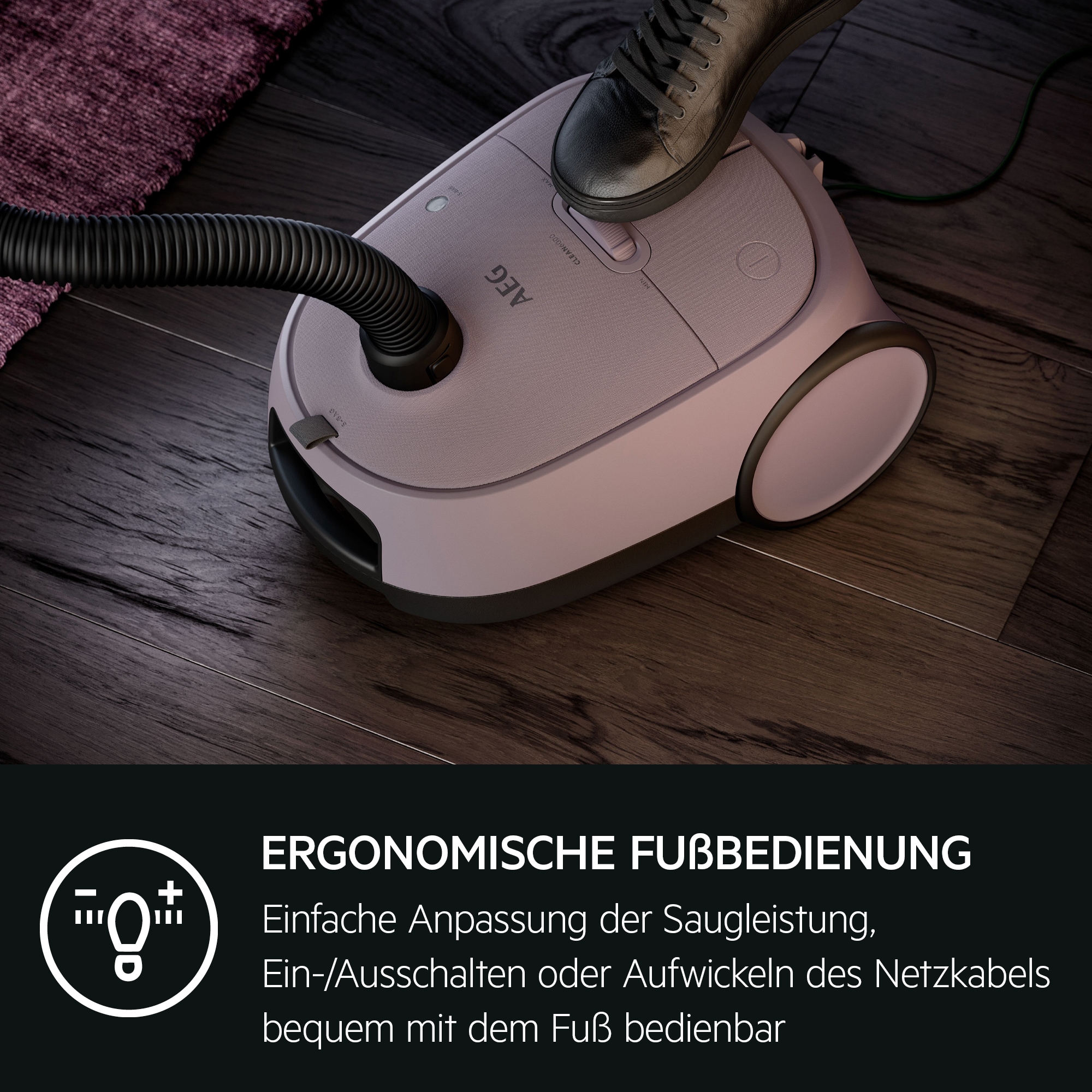 AEG Bodenstaubsauger »CLEAN 6000 (AB61C2ÖKO/AB61C1WP/AB61C2DBS) , hohe Saugleistung,« 750 W mit Beutel inkl. Zusatzdüsen