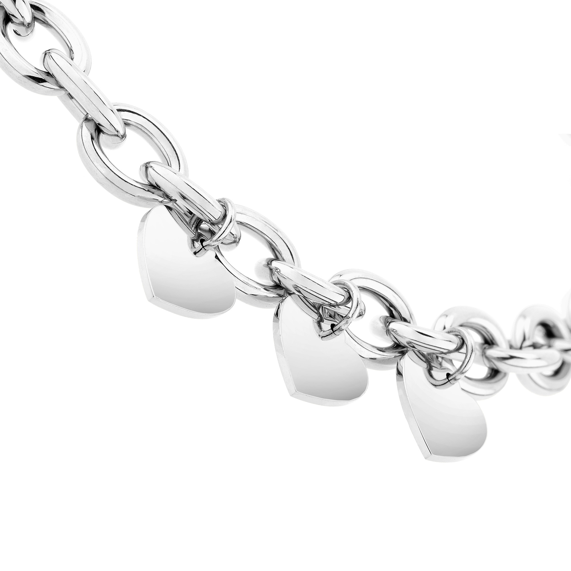 Echtzeit Kette mit Anhänger »Schmuck Geschenk Edelstahl Halskette Endless Love Herzen«