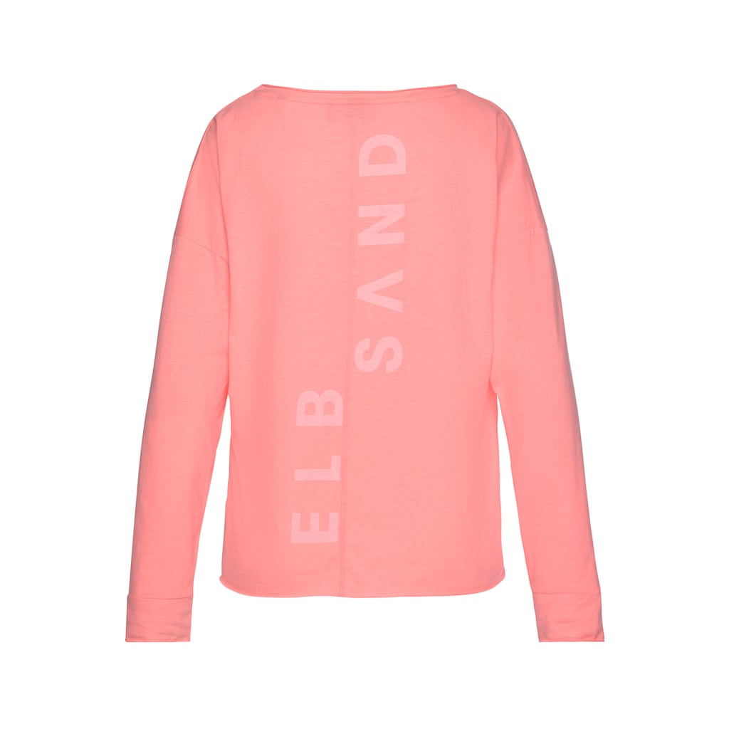 Elbsand Langarmshirt »Raina«, mit Logoprint hinten, Longsleeve aus Baumwoll-Mix