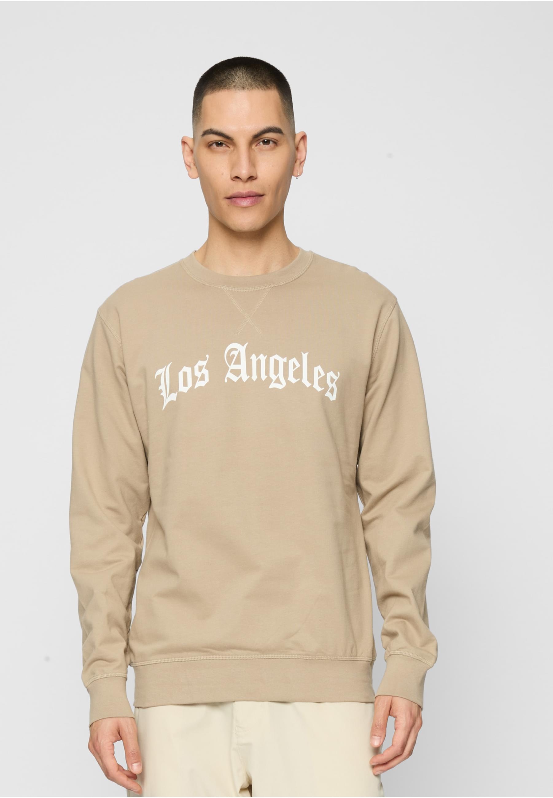 MisterTee Rundhalspullover »MisterTee Herren Los Angeles Wording Crewneck«, (1 tlg.)