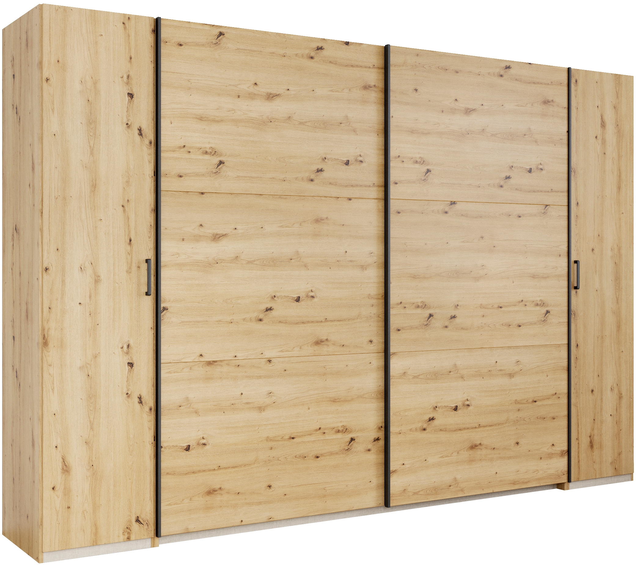 rauch Schwebetürenschrank "Kleiderschrank Drehtürenschrank Schrank Garderobe KRONACH" in 3 Ausstattungen BASIC/CLASSIC/PREMIUM, Breiten 225/268/311/354 cm, mit Dreh- und Schwebetüren und vielen Einlegeböden MADE IN GERMANY