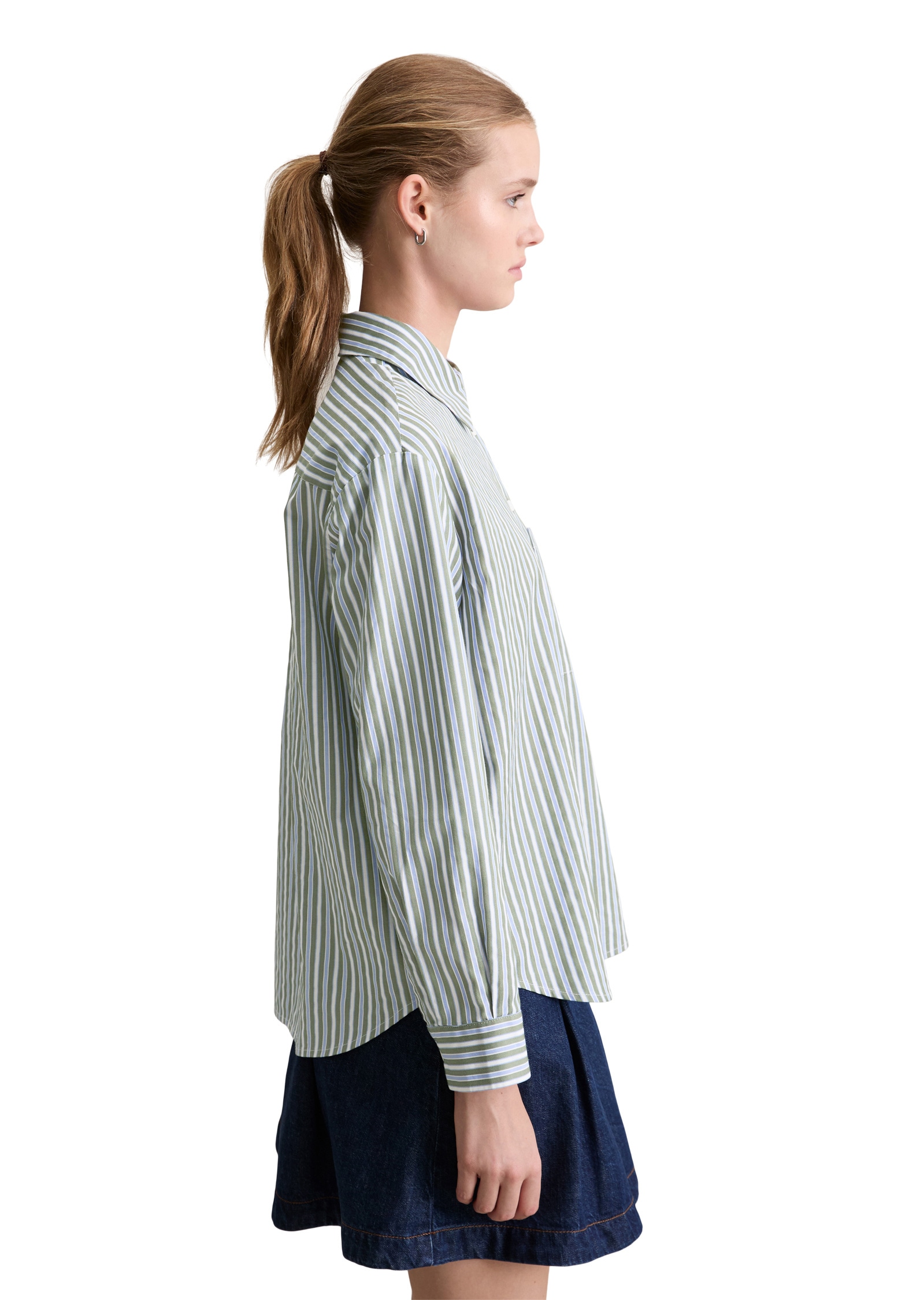 Marc O'Polo DENIM Langarmbluse »aus Baumwoll-Dobby«