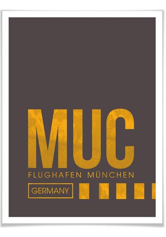 Wall-Art Poster »Wandbild MUC Flughafen München«, Flughafen, (1 St.), Poster,... kaufen