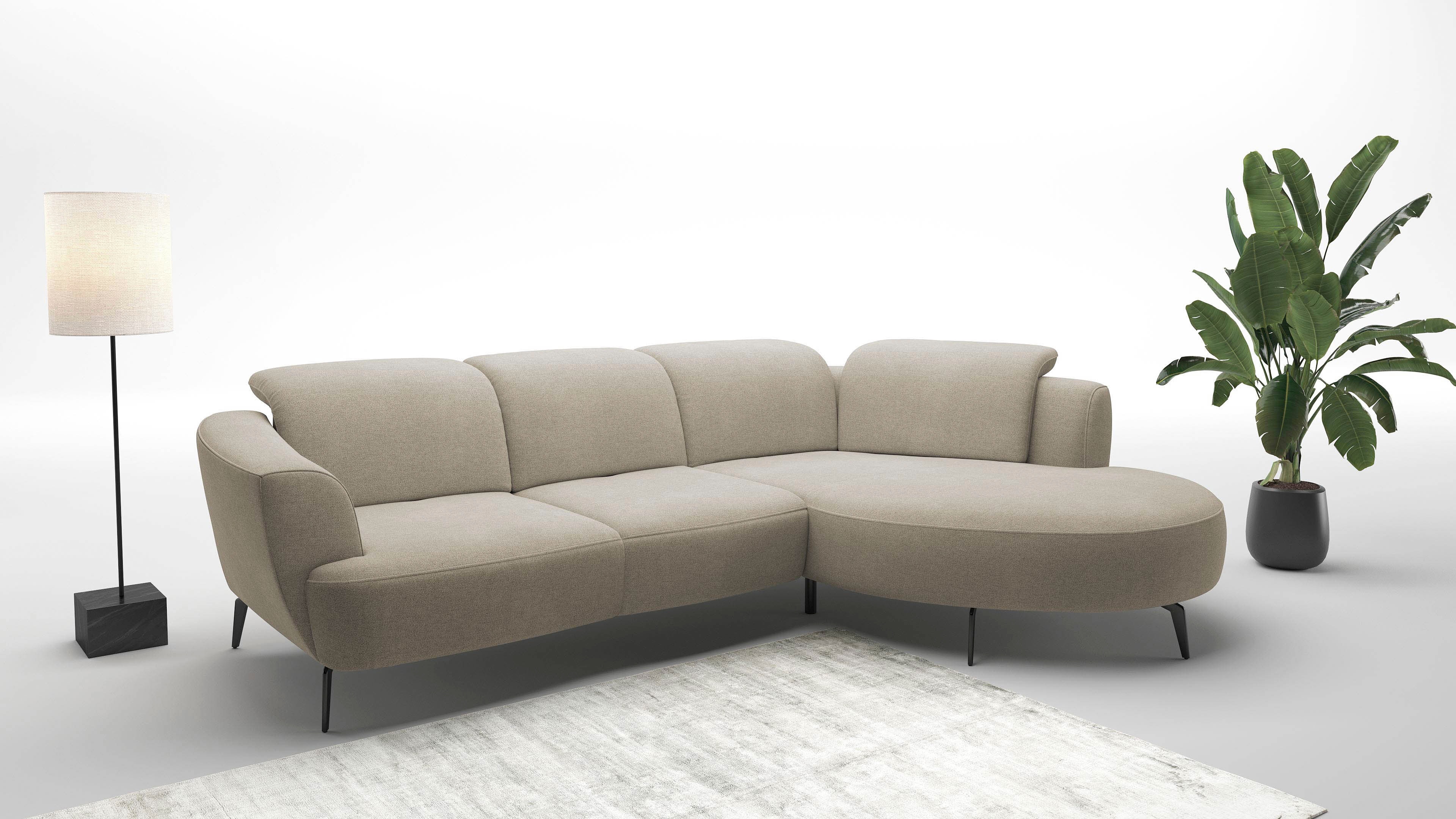 sit&more Ecksofa "Zoe" ink.Sitztiefenverstellung, wahlweise mit Kopfteilverstellung