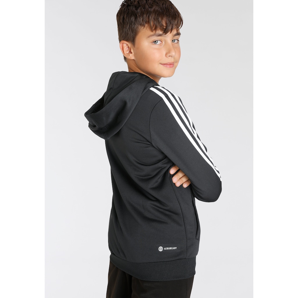 adidas Sportswear Trainingsjacke »TRAIN ESSENTIALS AEROREADY 3STREIFEN REGULARFIT KAPUZENJACKE«