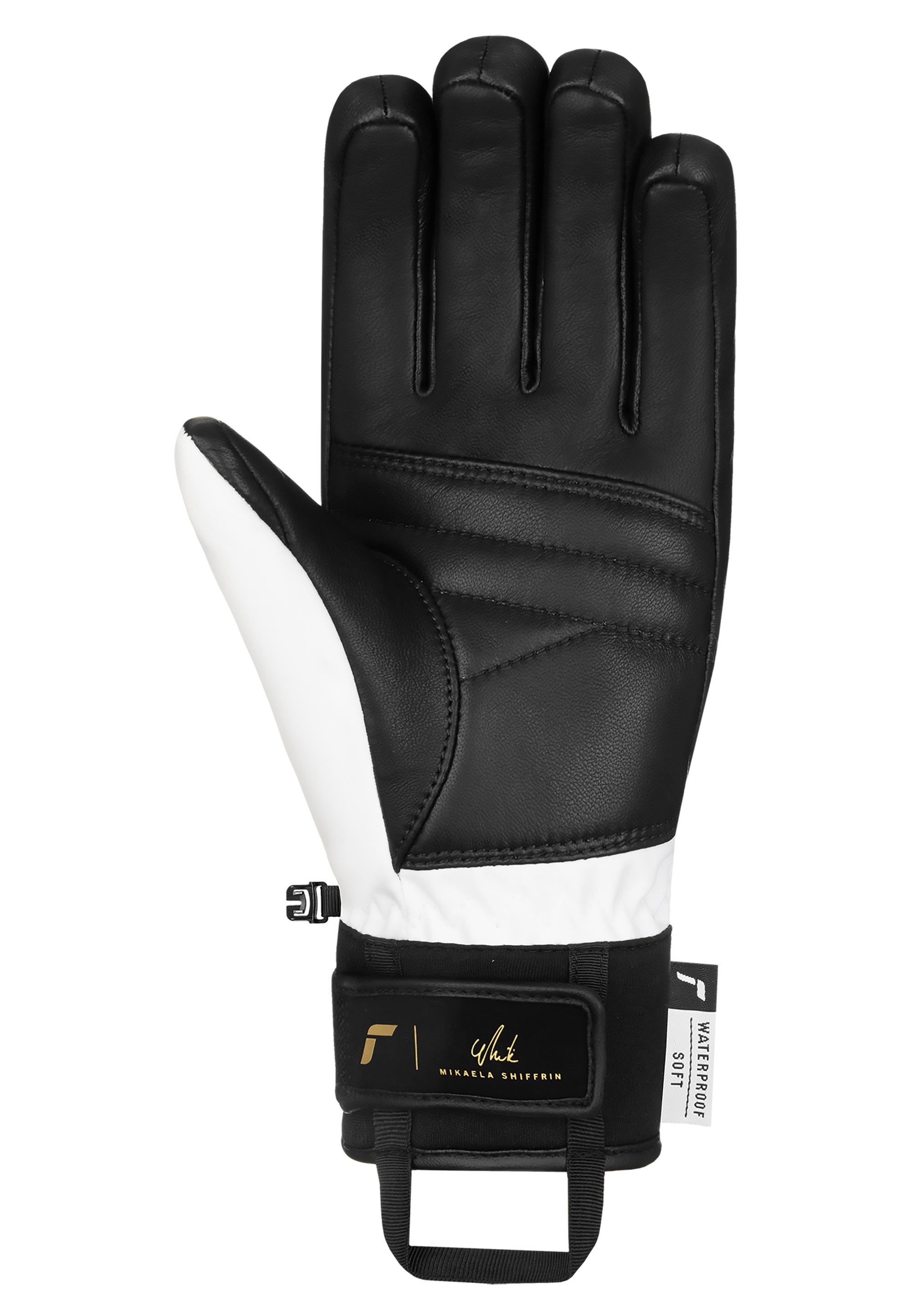 Skihandschuhe REUSCH "Mikaela Shiffrin R-TEX XT", Damen, Gr. 8,5, schwarz-weiß (schwarz, weiß), 51% Polyester, 7% Polyurethan, mehrfarbig, Handschuhe, mit wasserdichter und atmungsaktiver Funktion 2