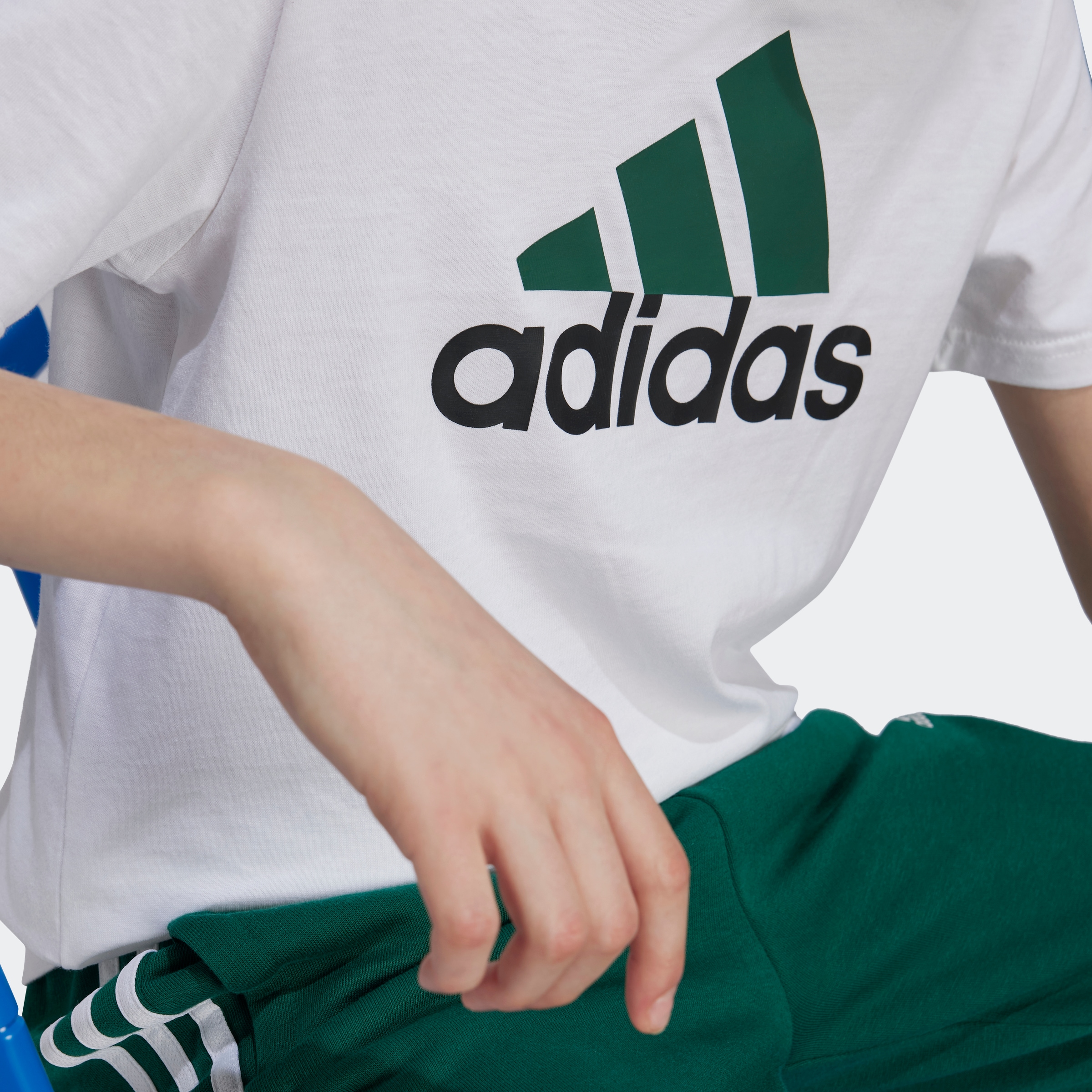 White and green adidas shirt hotsell