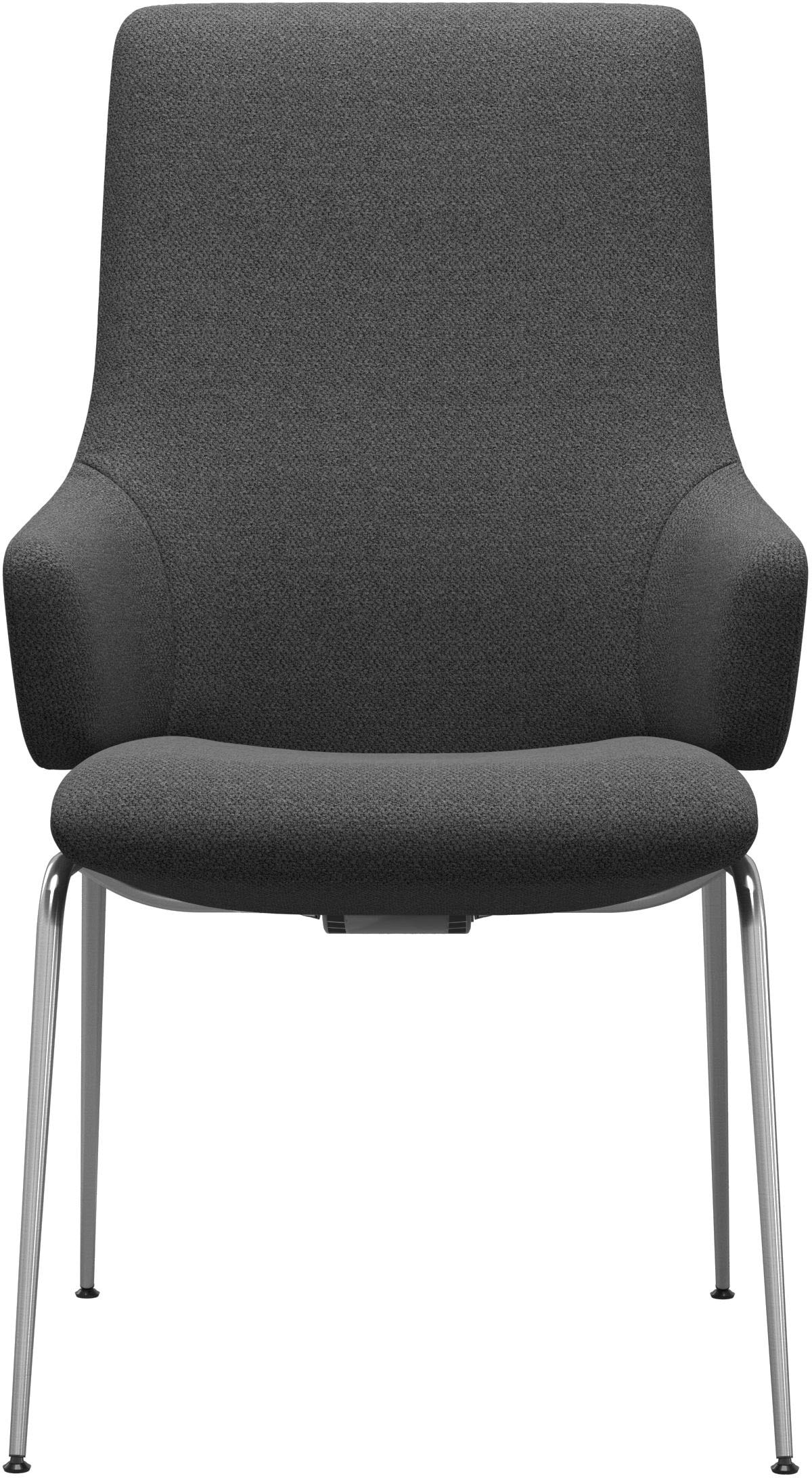 Stressless® Polsterstuhl »Laurel«, ROHLEDER Stoff Q2 FARON, High Back mit Armlehne, Größe L, mit Beinen aus Stahl in Schwarz matt