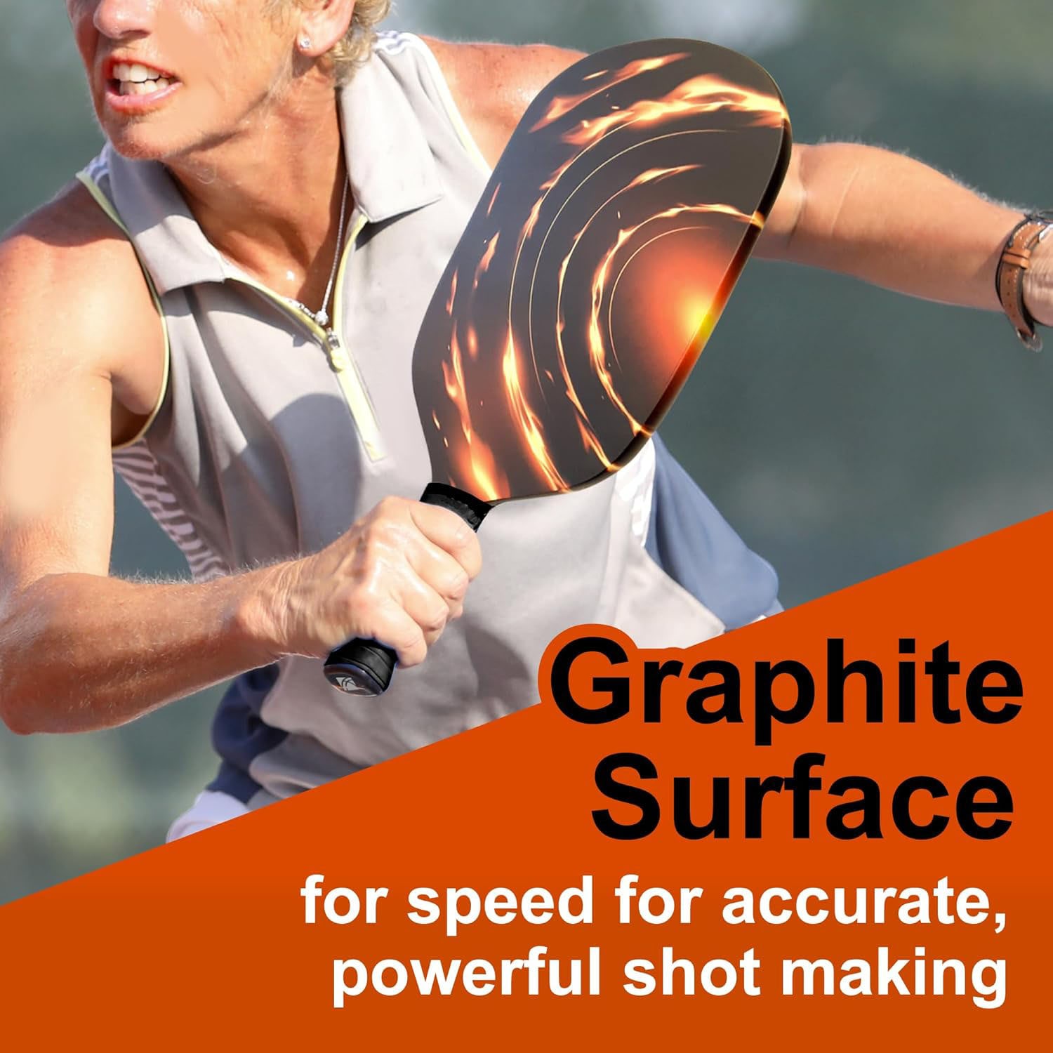 KASACA Pickleballschläger »Pickleball-Schläger Rapid Fire Carbon«, (Set, 2 tlg., Schläger & Schutzhülle)