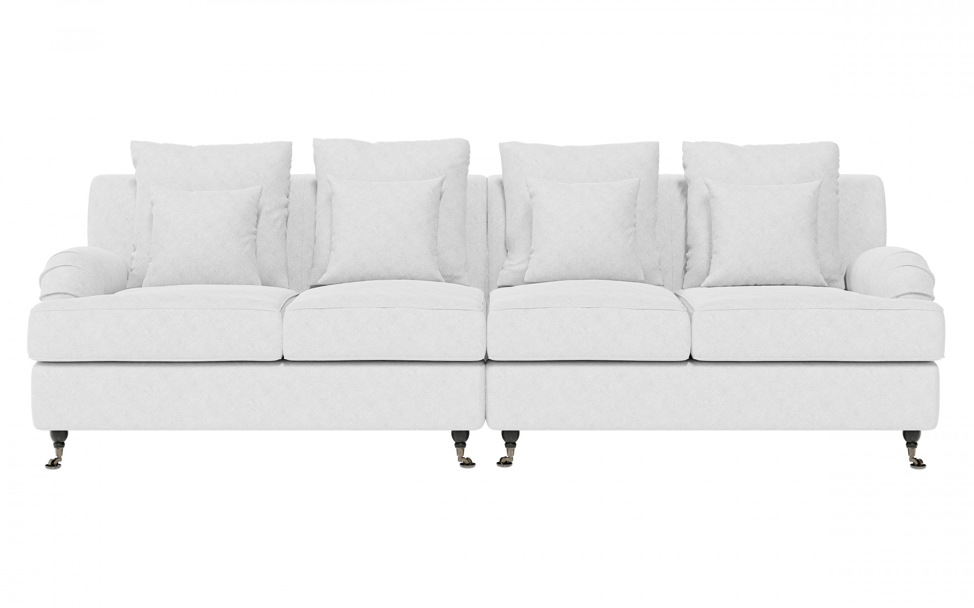 Home affaire Big-Sofa "NORIN" zwei Fußarten: vorne - Rollen, hinten - Holzf günstig online kaufen
