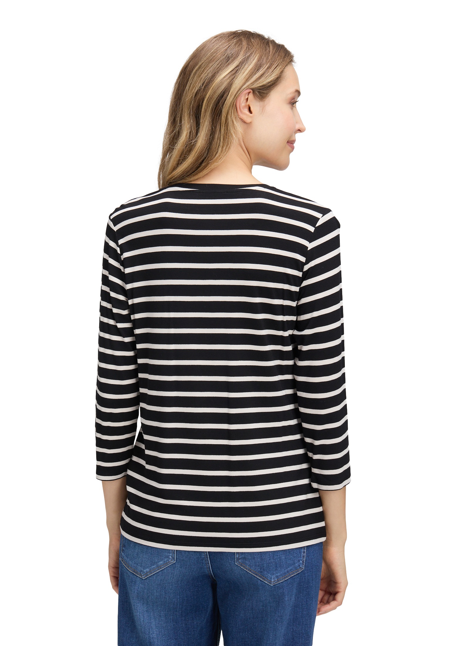 Betty Barclay 3/4-Arm-Shirt »Damen Ringelshirt mit Schmucksteinen« 1 Stk. tlg.