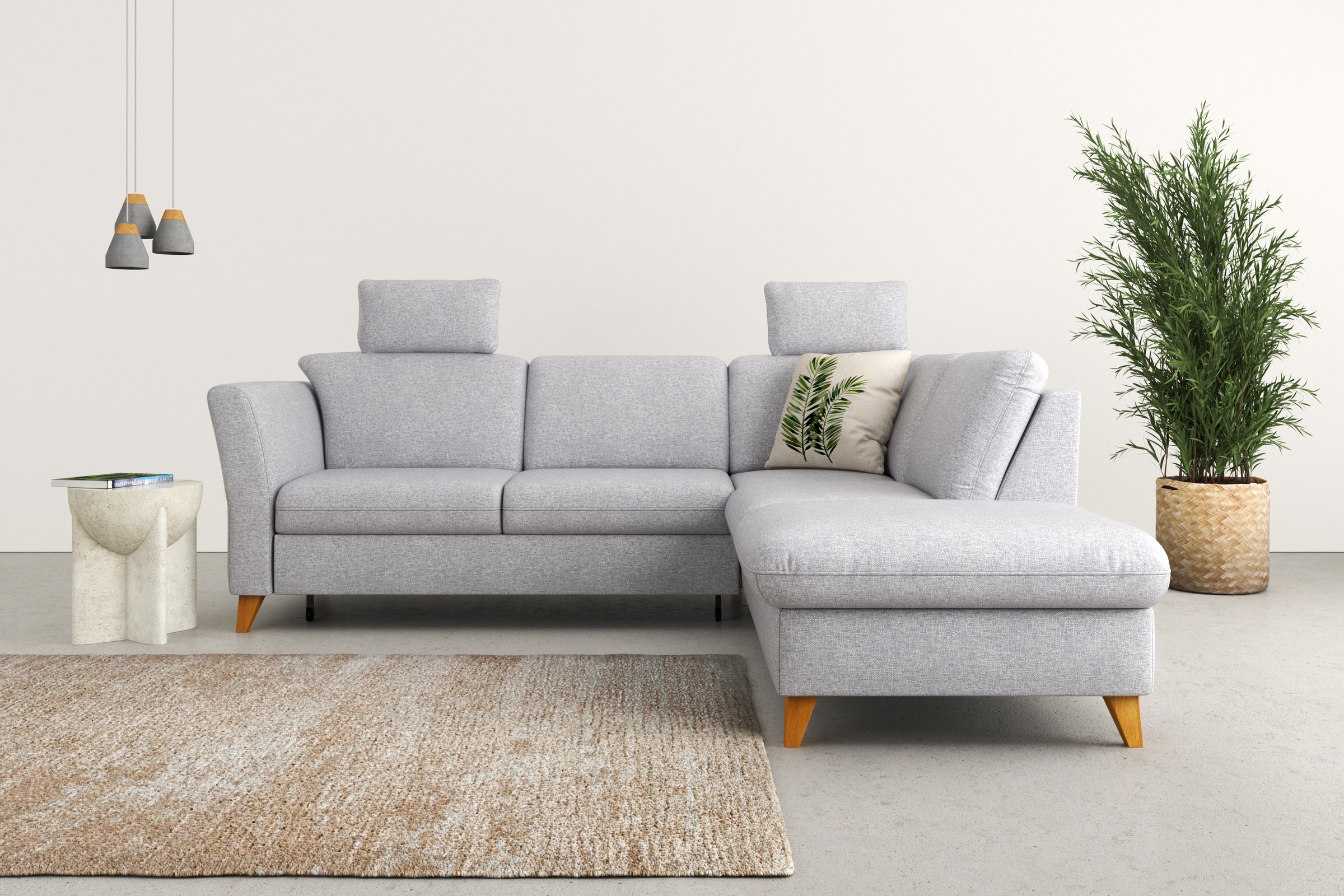 Home affaire Ecksofa "Trelleborg L-Form" Federkern-Polsterung, wahlweise mit Schlaffunktion und Stauraum