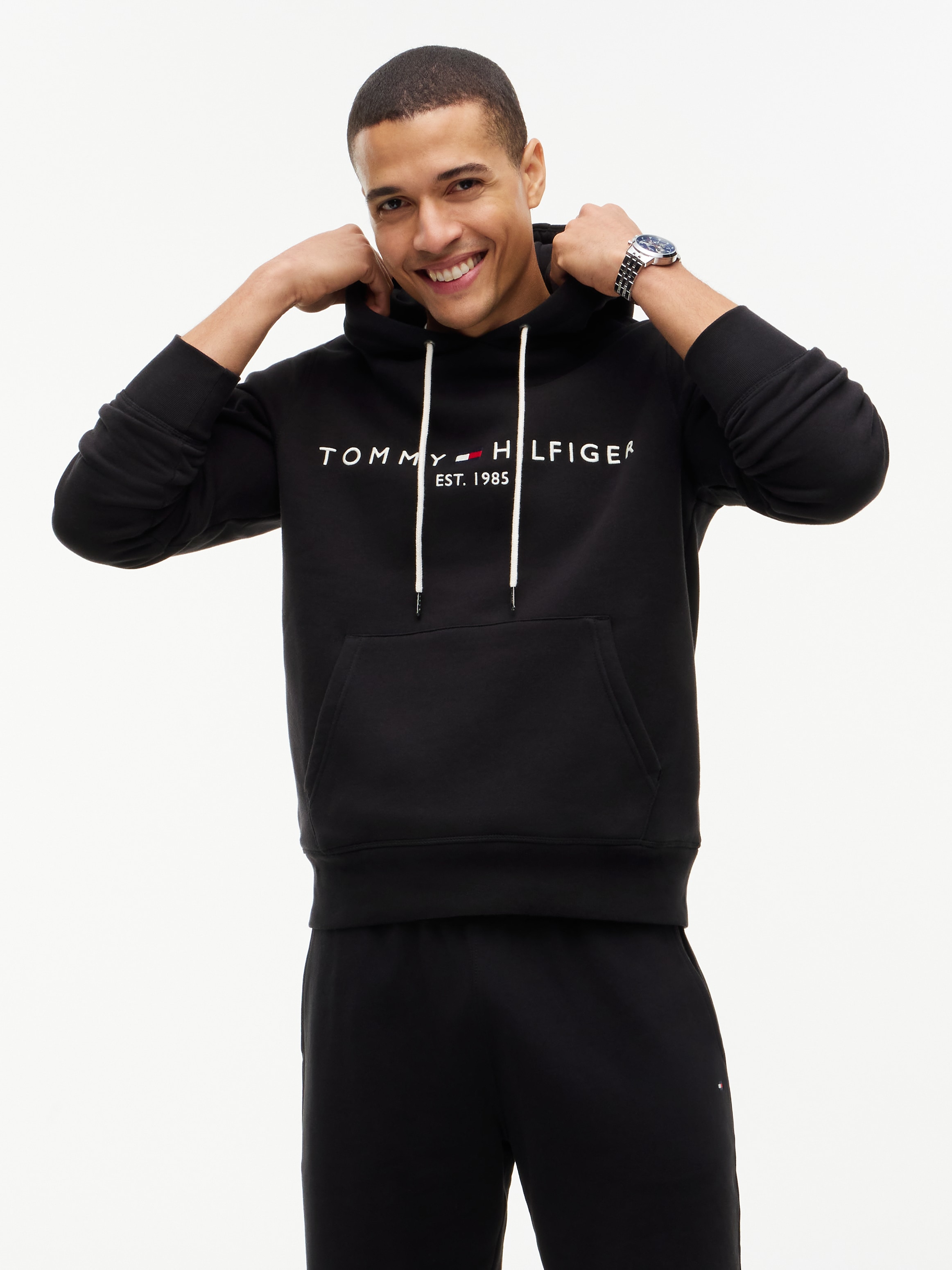 Tommy Hilfiger Kapuzensweatshirt "TOMMY LOGO HOODY", Baumwoll-Mix