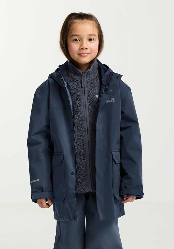 Jack Wolfskin 3-in-1-Funktionsjacke »3IN1 CANVEY KIDS«, mit Kapuze
