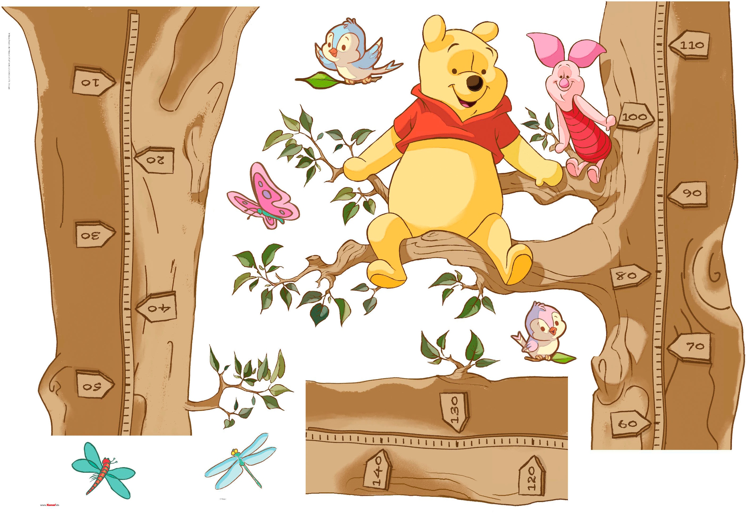 Komar Wandtattoo »Winnie The | Pooh Size«, Wandtattoo x BAUR selbstklebendes cm (Breite Höhe), (8 100x70 St.)