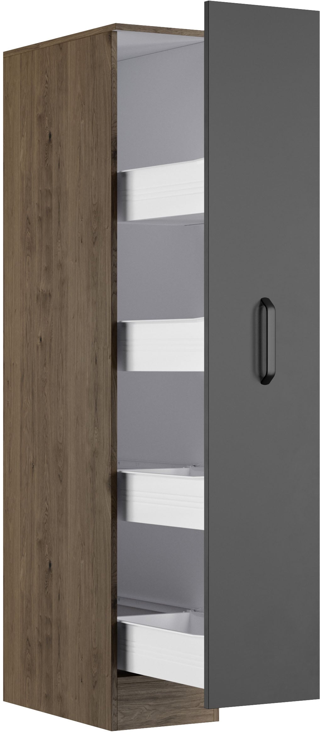 wiho Küchen Apothekerschrank »Elba, Breite/Höhe: 30/165 cm«, mit 4 Ablagekörben