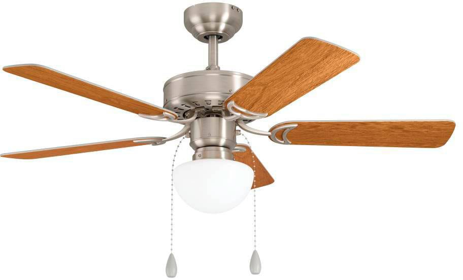 EGLO LED Deckenleuchte »CADIZ Deckenventilator«, 1 flammig, Leuchtmittel E27 | Leuchtmittel wechselbar, Deckenlampe, Ventilator mit Licht, Zugkette, Wendeflügel, Ø 107 cm