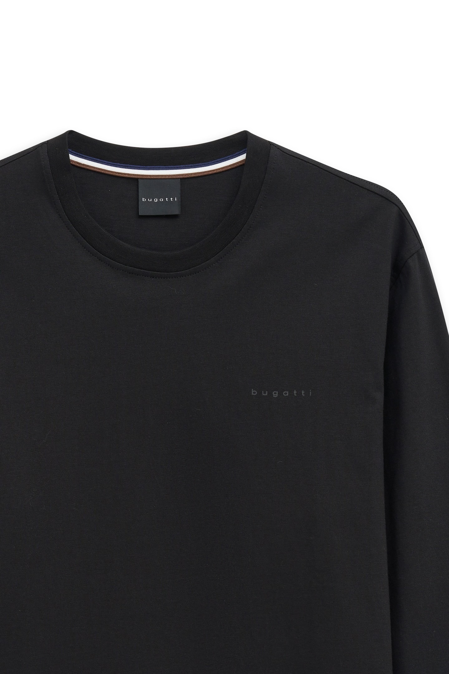 bugatti Longsweatshirt »Rundhals«, im Modern Fit aus Baumwolle