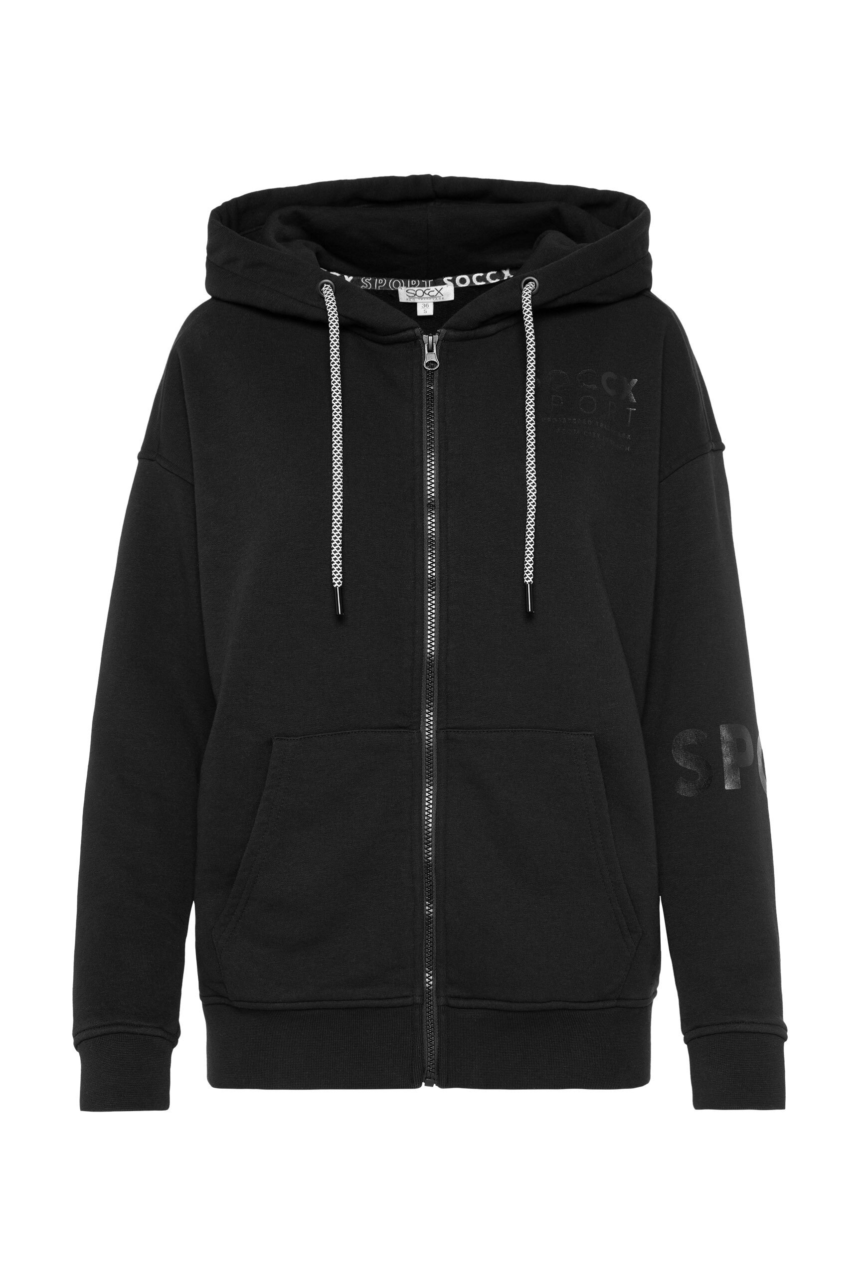 SOCCX Kapuzensweatjacke, mit Baumwolle