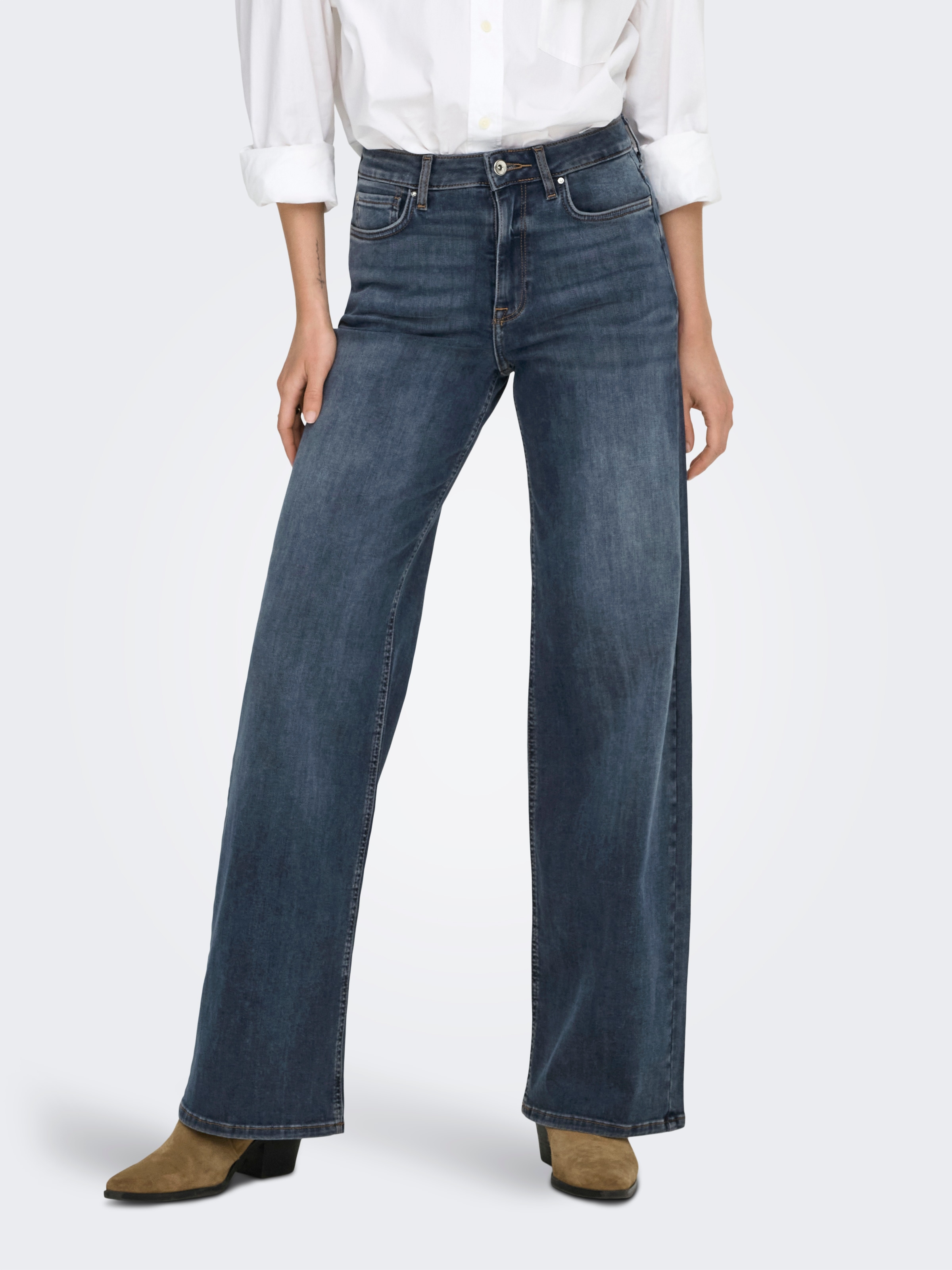ONLY High-waist-Jeans "ONLMADISON ICON HW WIDE DNM CRO300 NOOS" günstig online kaufen