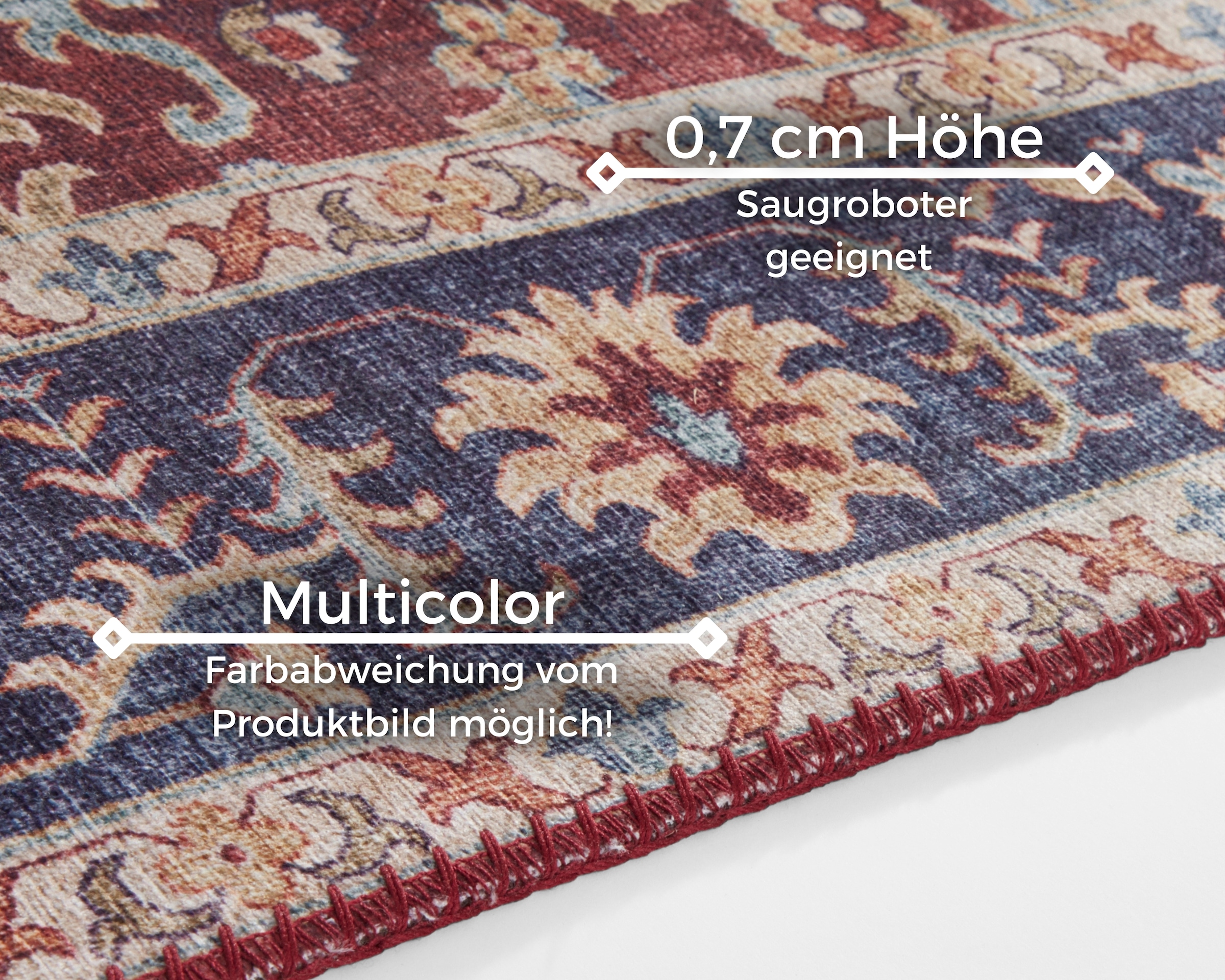 NORTHRUGS Teppich »Vivana«, rechteckig, 5 mm Höhe, Orientalisch, Läufer, Vintage, Wohnzimmer, Schlafzimmer, Esszimmer