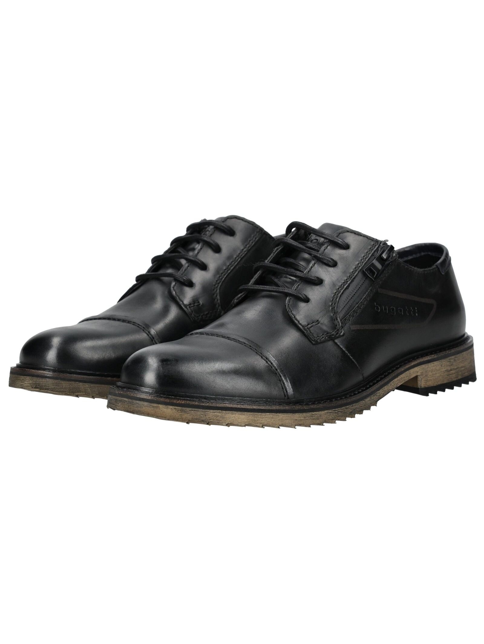 Schnürschuh BUGATTI "bugatti Businessschuhe Leder", Herren, Gr. 44, schwarz, Leder, Schuhe Schnürschuh 3
