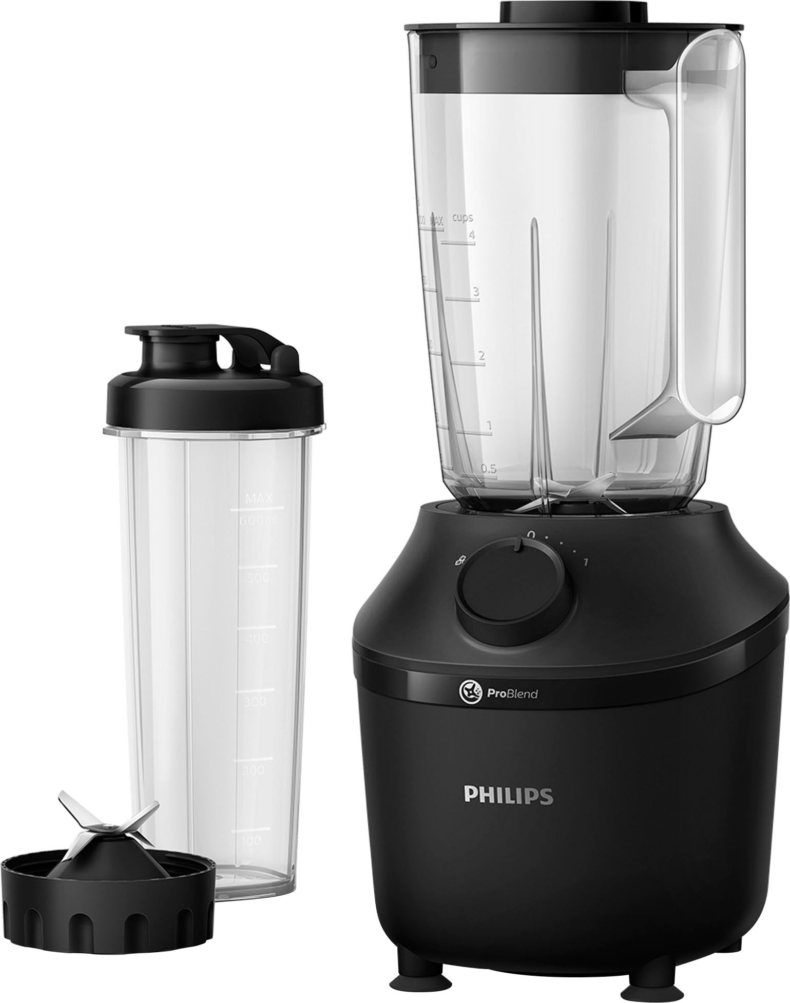 Philips Standmixer "HR2041/41 3000 Series, mit ProBlend-Technologie,", 450 W, 1,9L-Behälter und 1 Geschwindigkeitsstufe 