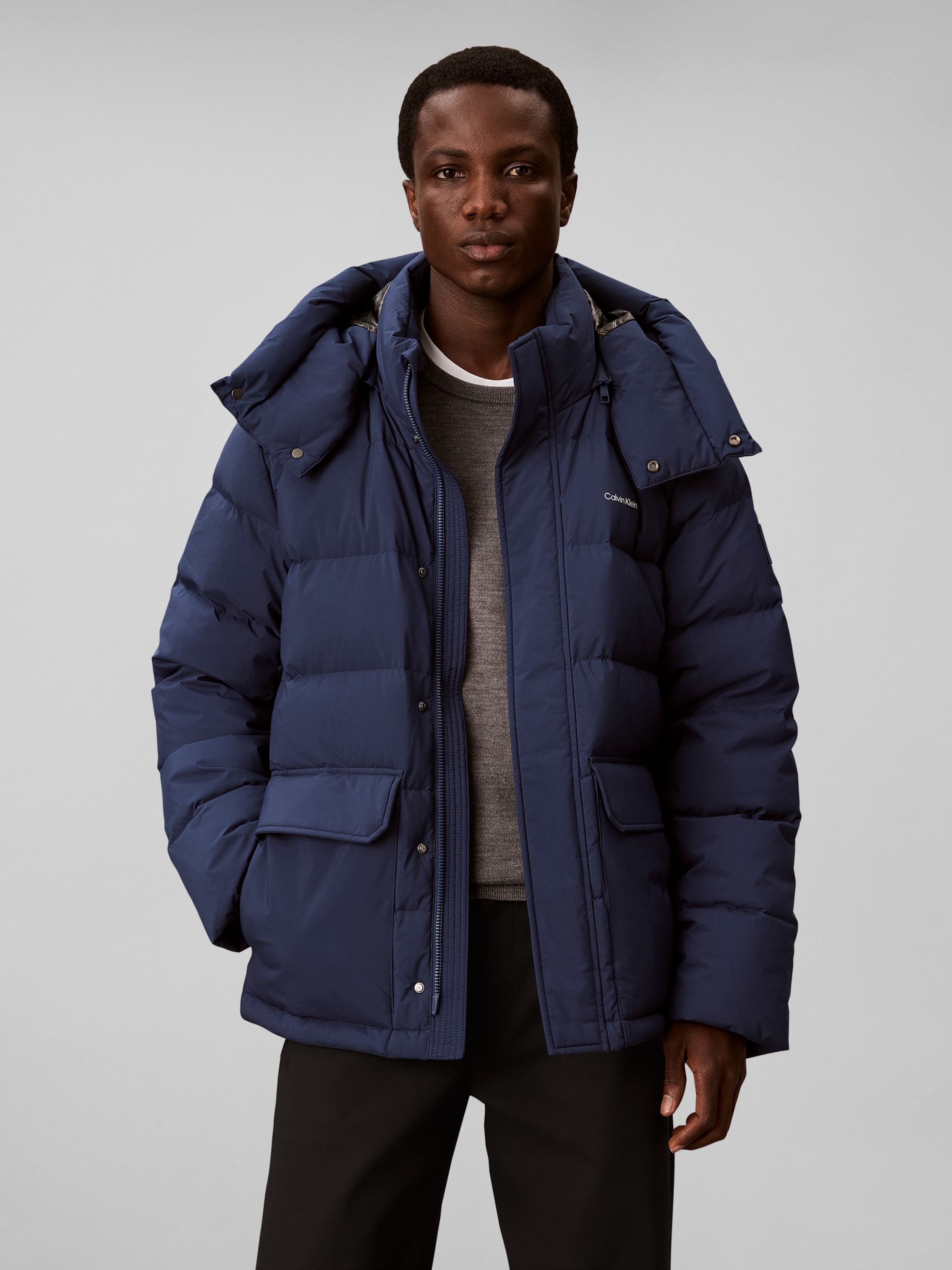 Calvin Klein Steppjacke "MATTE DOWN PUFFER" mit Kapuze Regular fit mit Kapuze