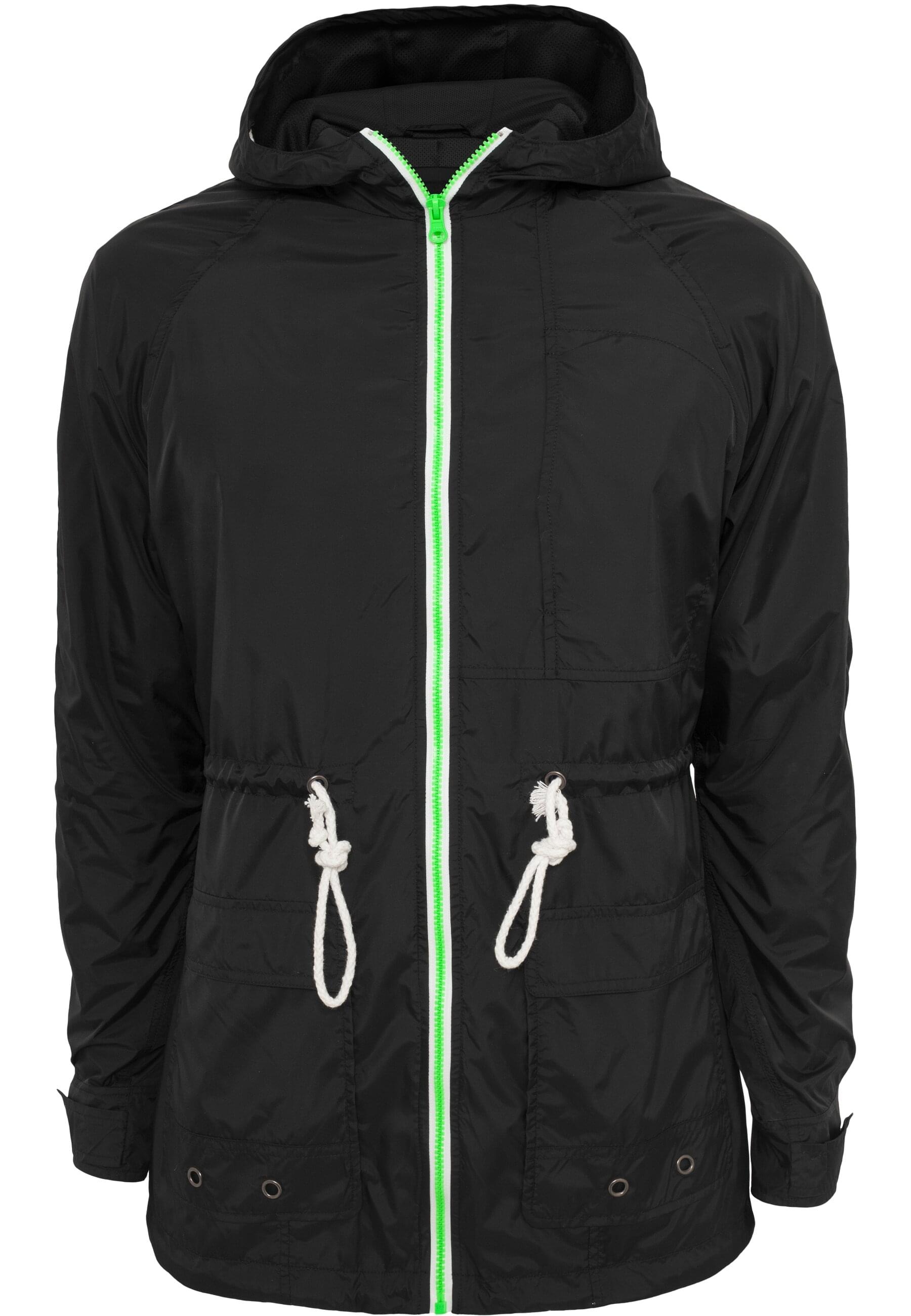 URBAN CLASSICS Allwetterjacke "Urban Classics Herren Long Nylon Windbreaker", (1 St.), mit Kapuze