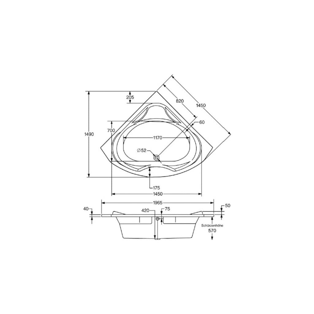 OTTOFOND Eckwanne »Madras«, (2 tlg.)