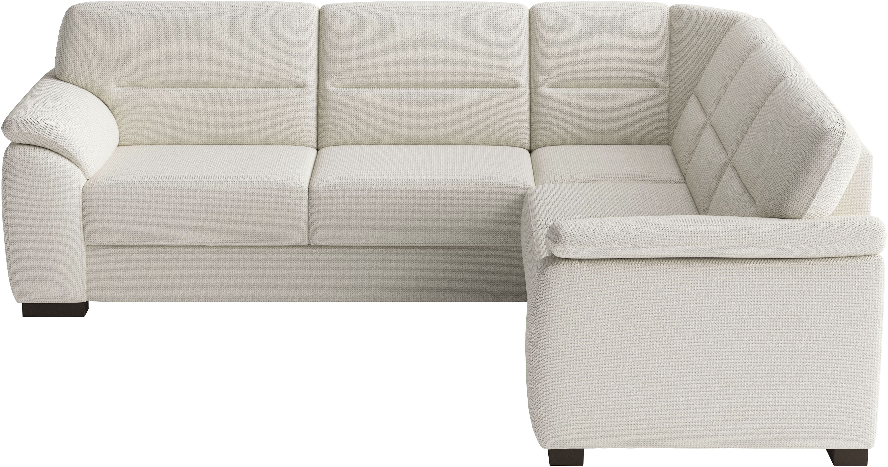 sit&more Ecksofa "Montego L-Form, B: 256 cm, große Stoffauswahl, Komfortsitzhöhe 46 cm" optional Schlaffunktion und Schubkasten mit Stauraum
