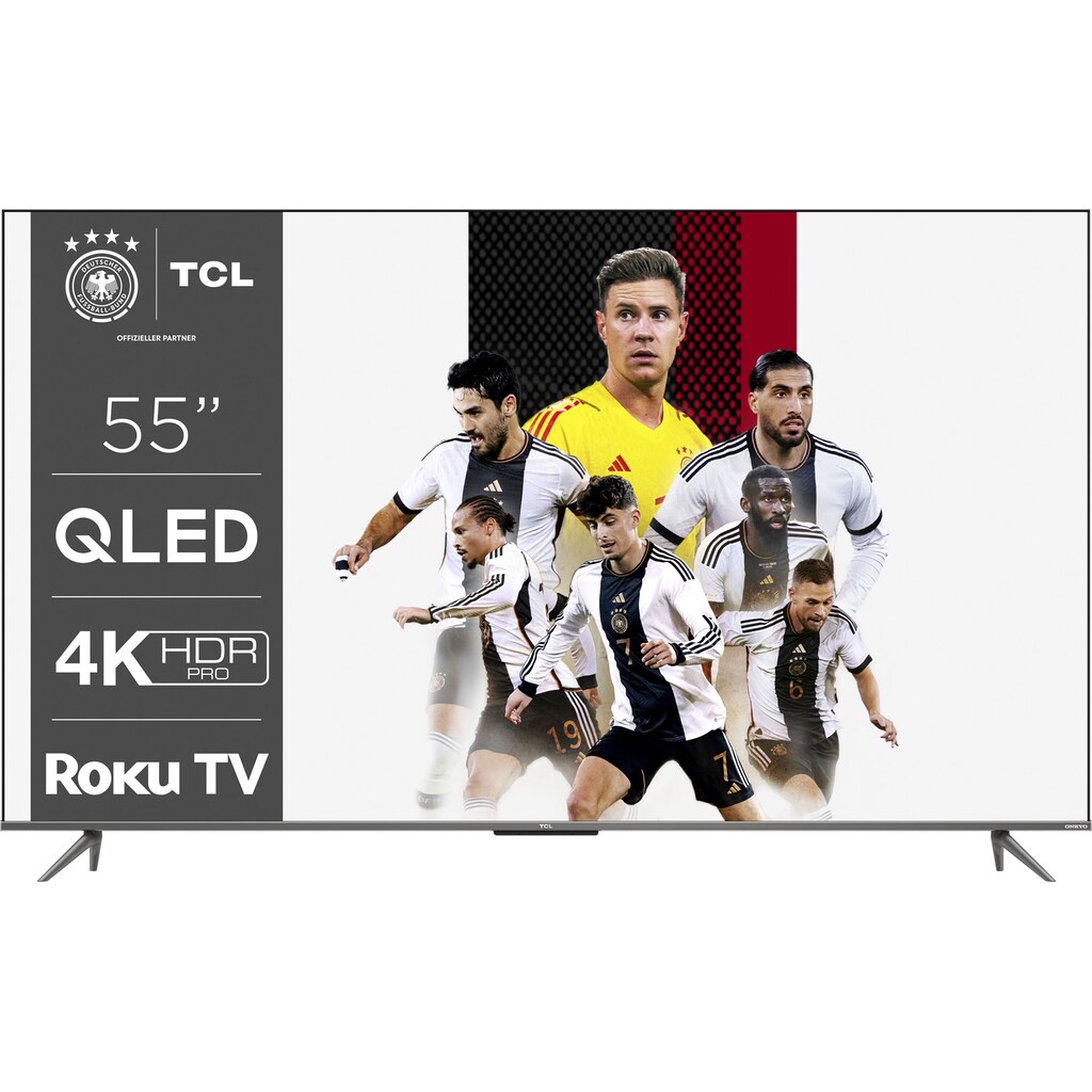 TCL QLED-Fernseher »55RC630X1«, 139 cm/55 Zoll, 4K Ultra HD, Smart-TV, HDR Pro, HDR10+, Dolby Vision, Game Master, HDMI 2.1, ONKYO Sound