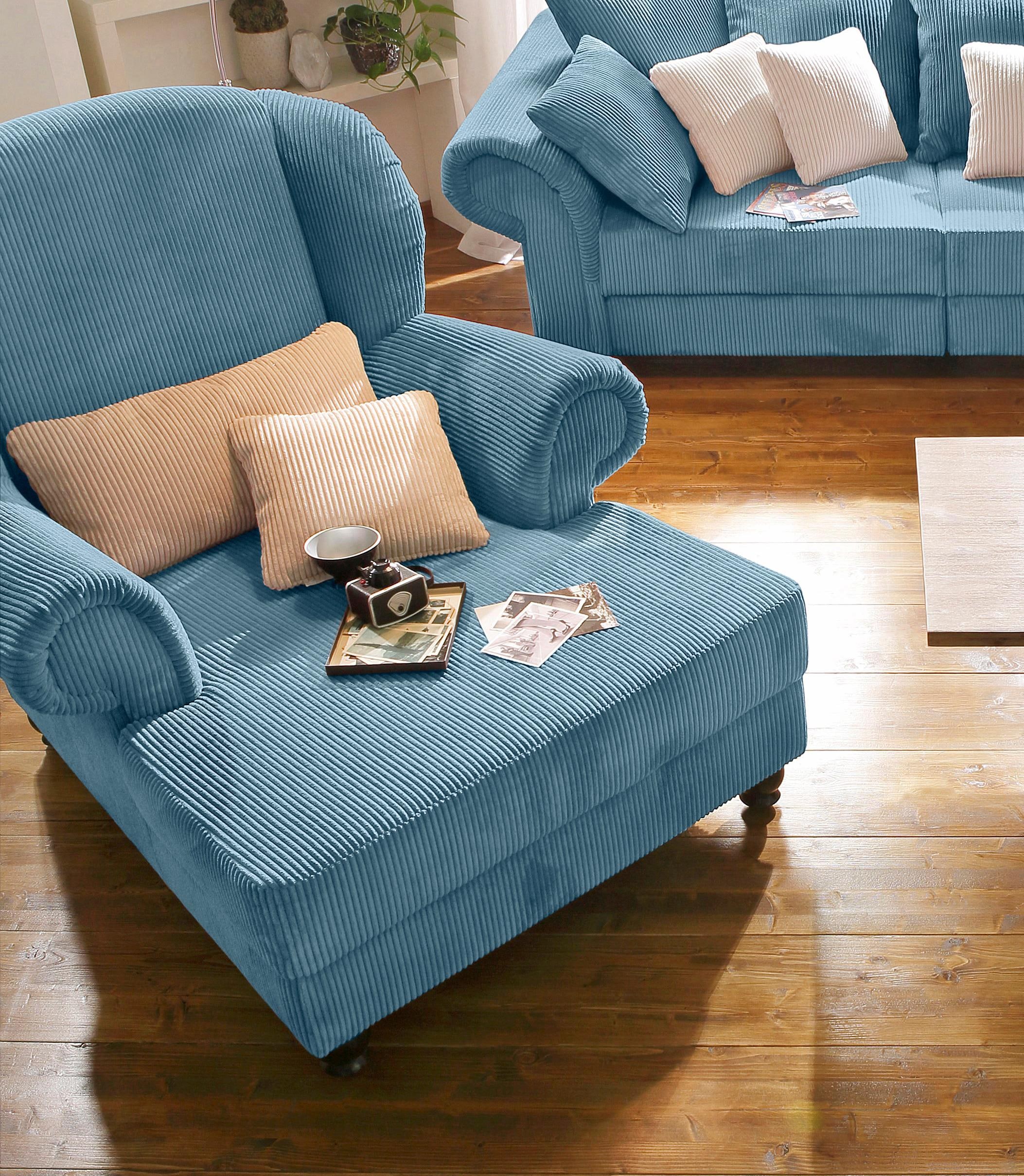 Home affaire XXL-Sessel "King Henry, Sessel, Ohrensessel, Relaxsessel, Big Sessel, Breite 121cm" mit Federkern, in legerer Polsterung und losen Kissen