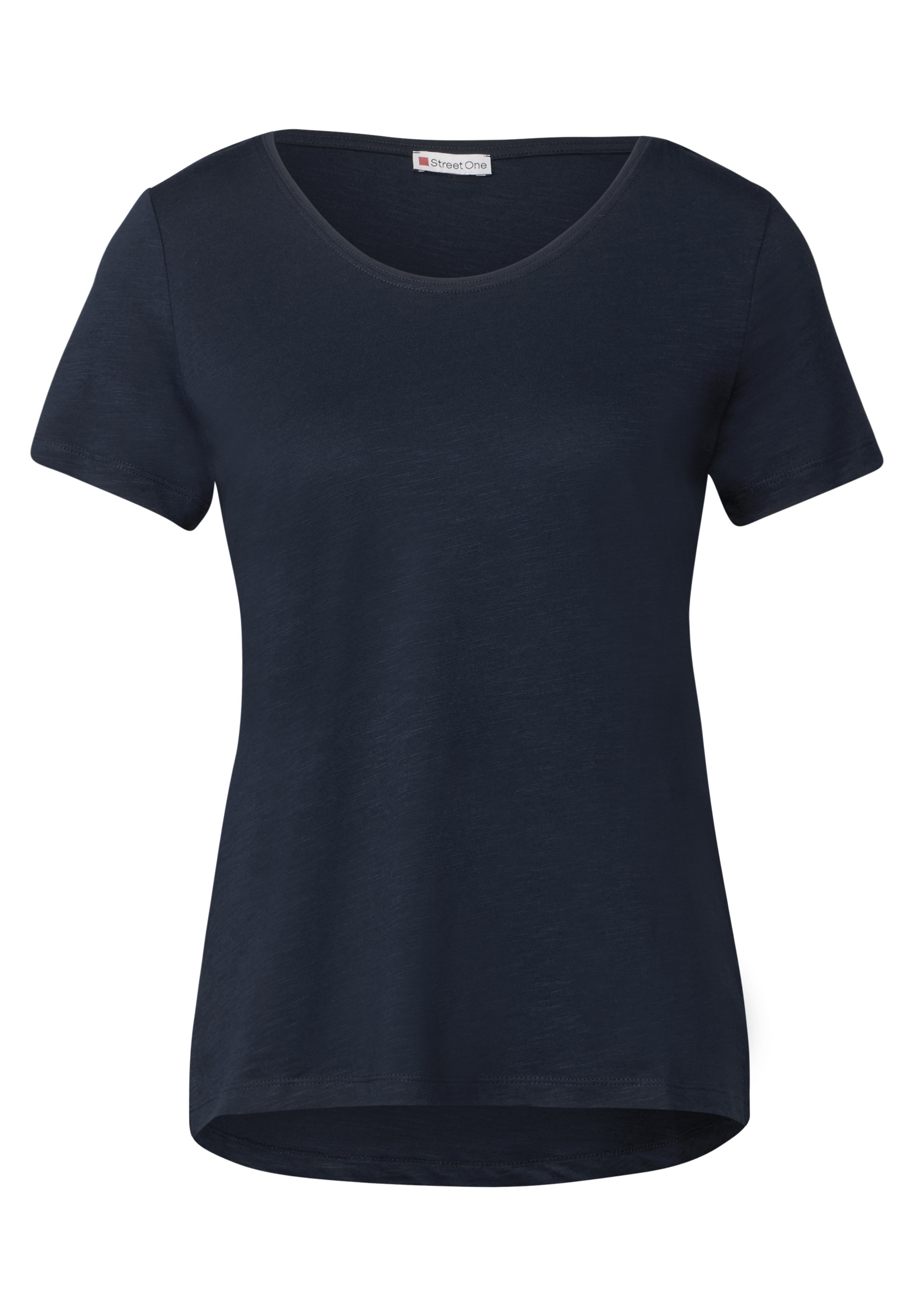 STREET ONE V-Shirt, mit abgerundetem V-Ausschnitt