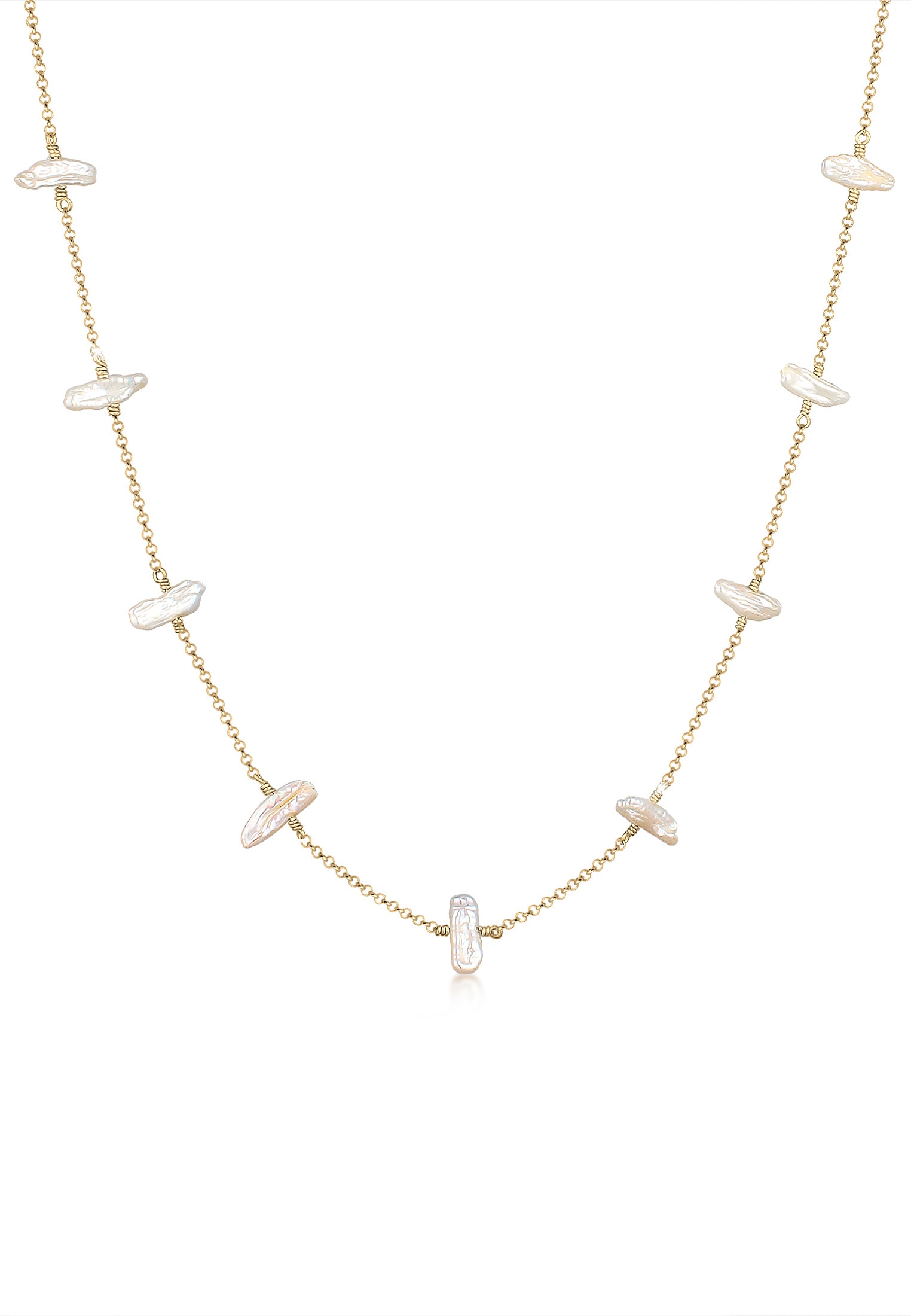 Perlenkette »Süßwasserzuchtperle Barock Natur Edel 925 Silber«