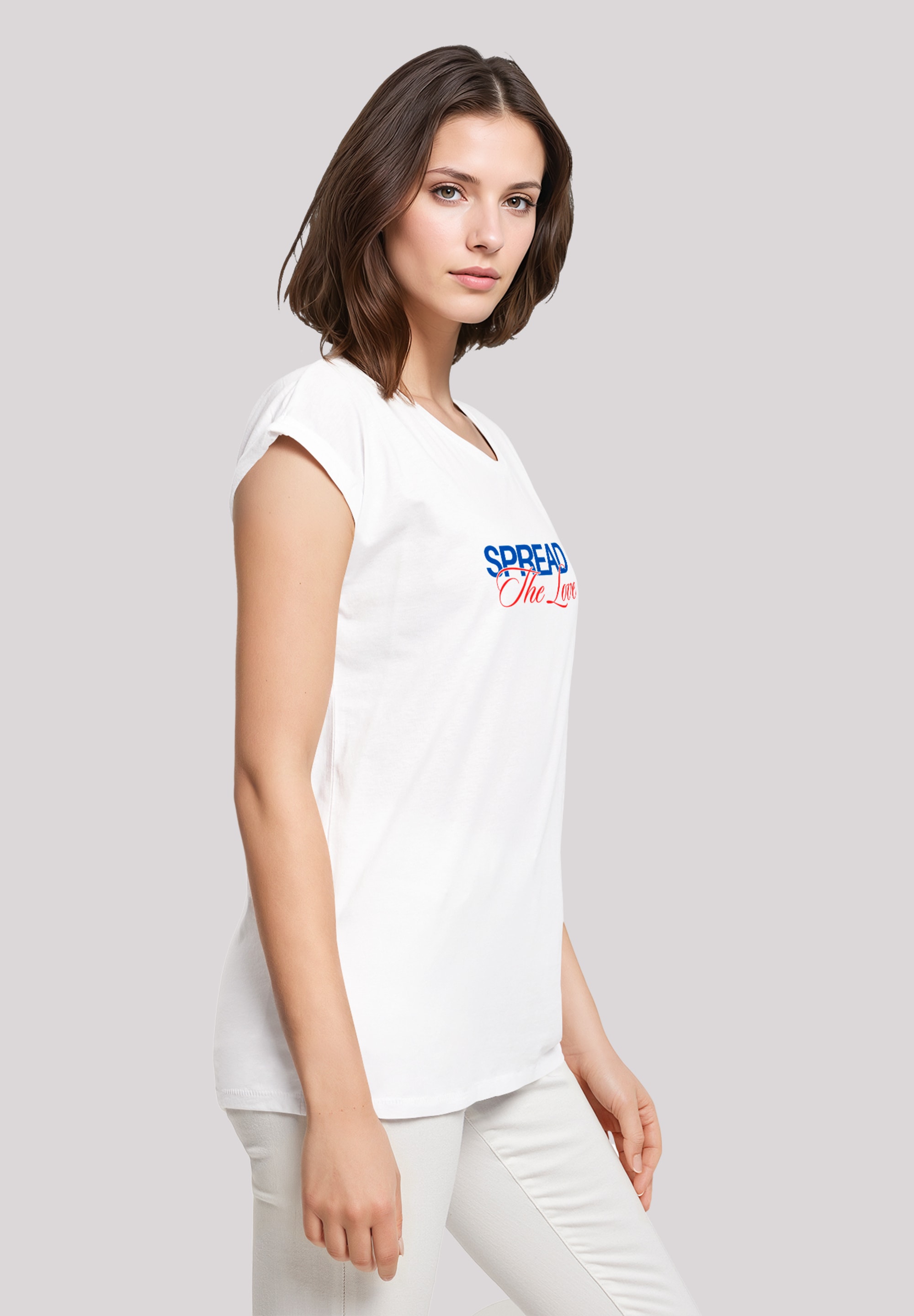 F4NT4STIC T-Shirt »Spread The Love Valentinstag«, Premium Qualität